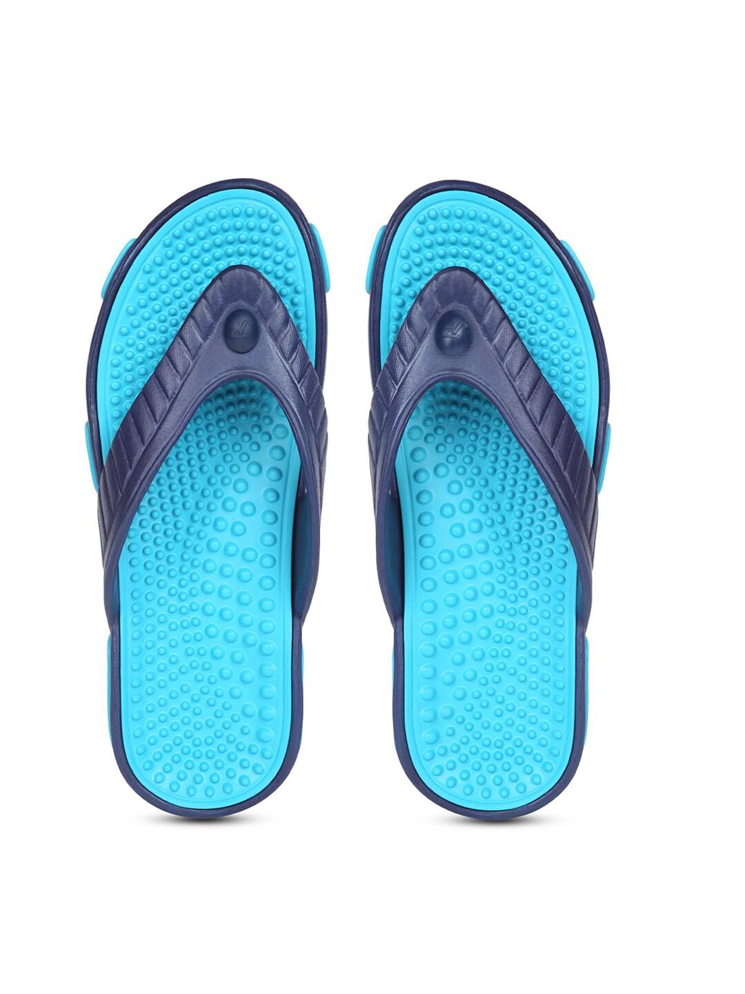 Paragon Men Navy Blue Solid Thong Flip-Flops