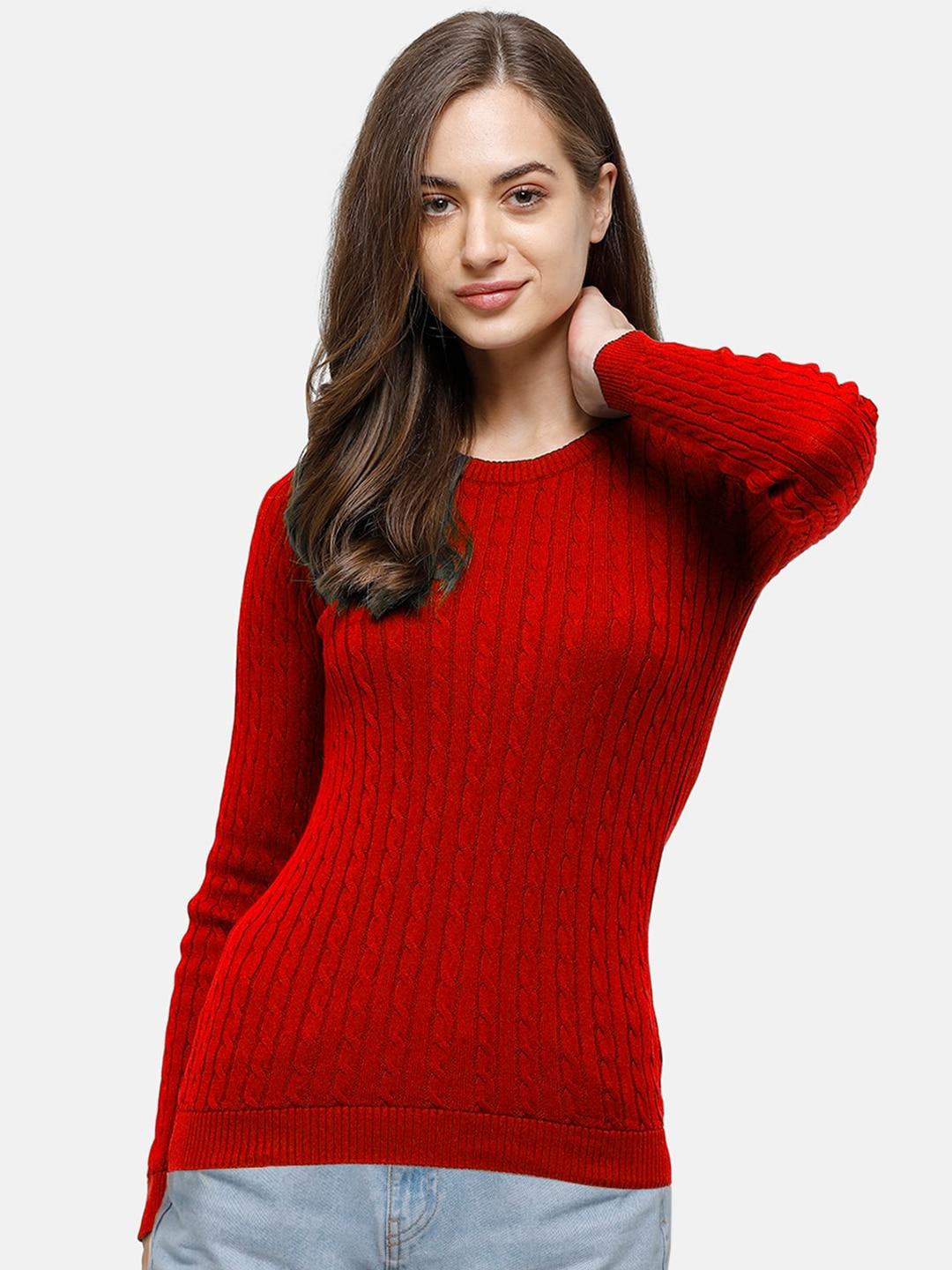 98 Degree North Women Red Pullover