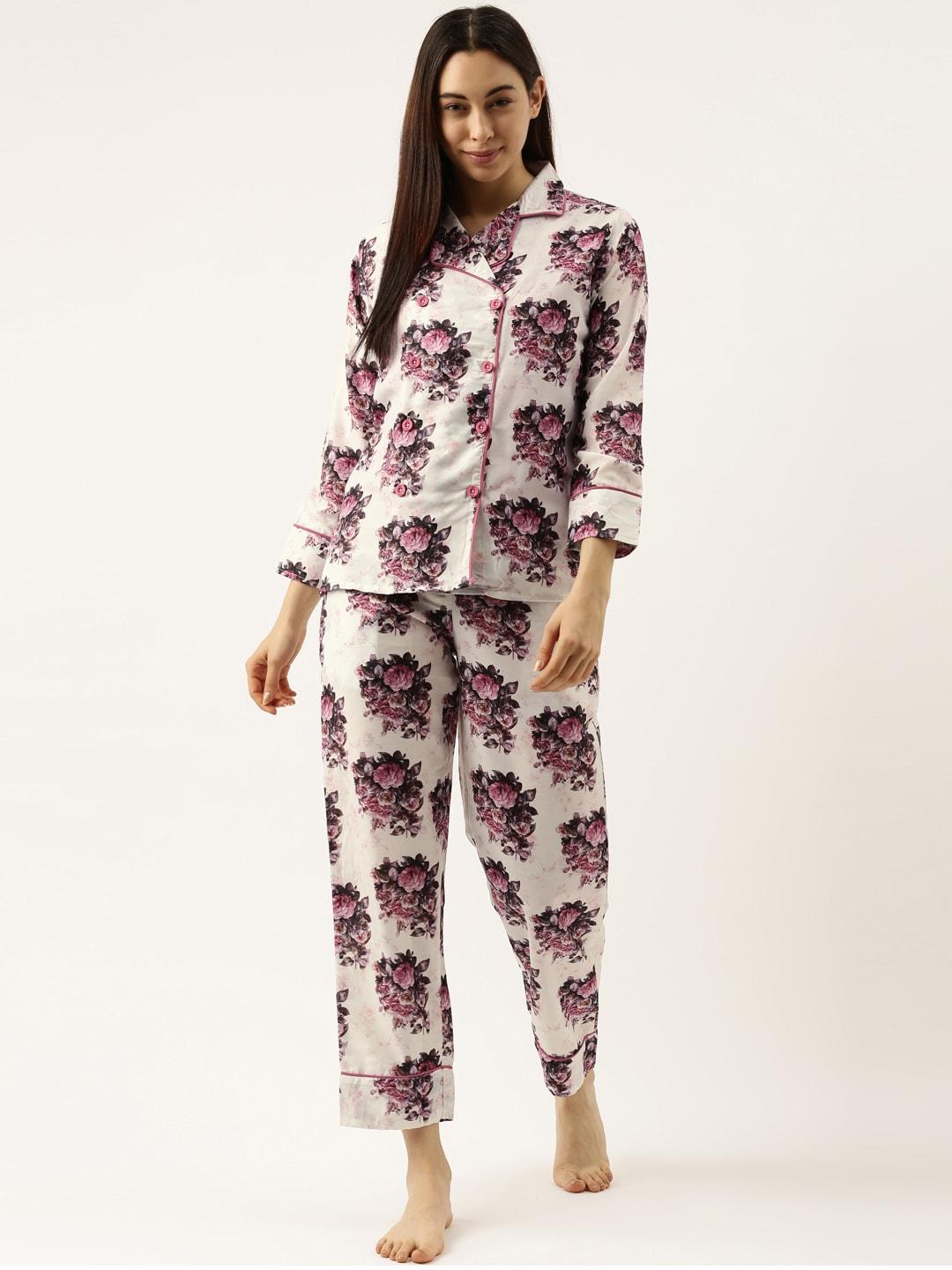 Clt.s Women Printed Night Suit with Spaghetti