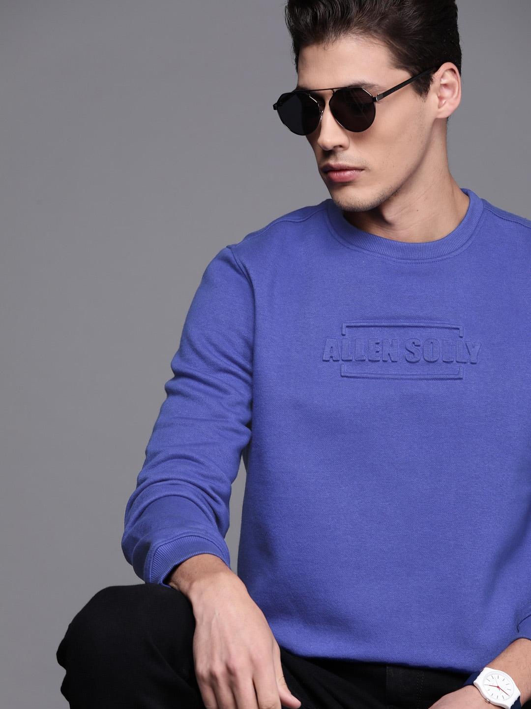 allen-solly-sport-men-blue-brand-logo-self-design-sweatshirt