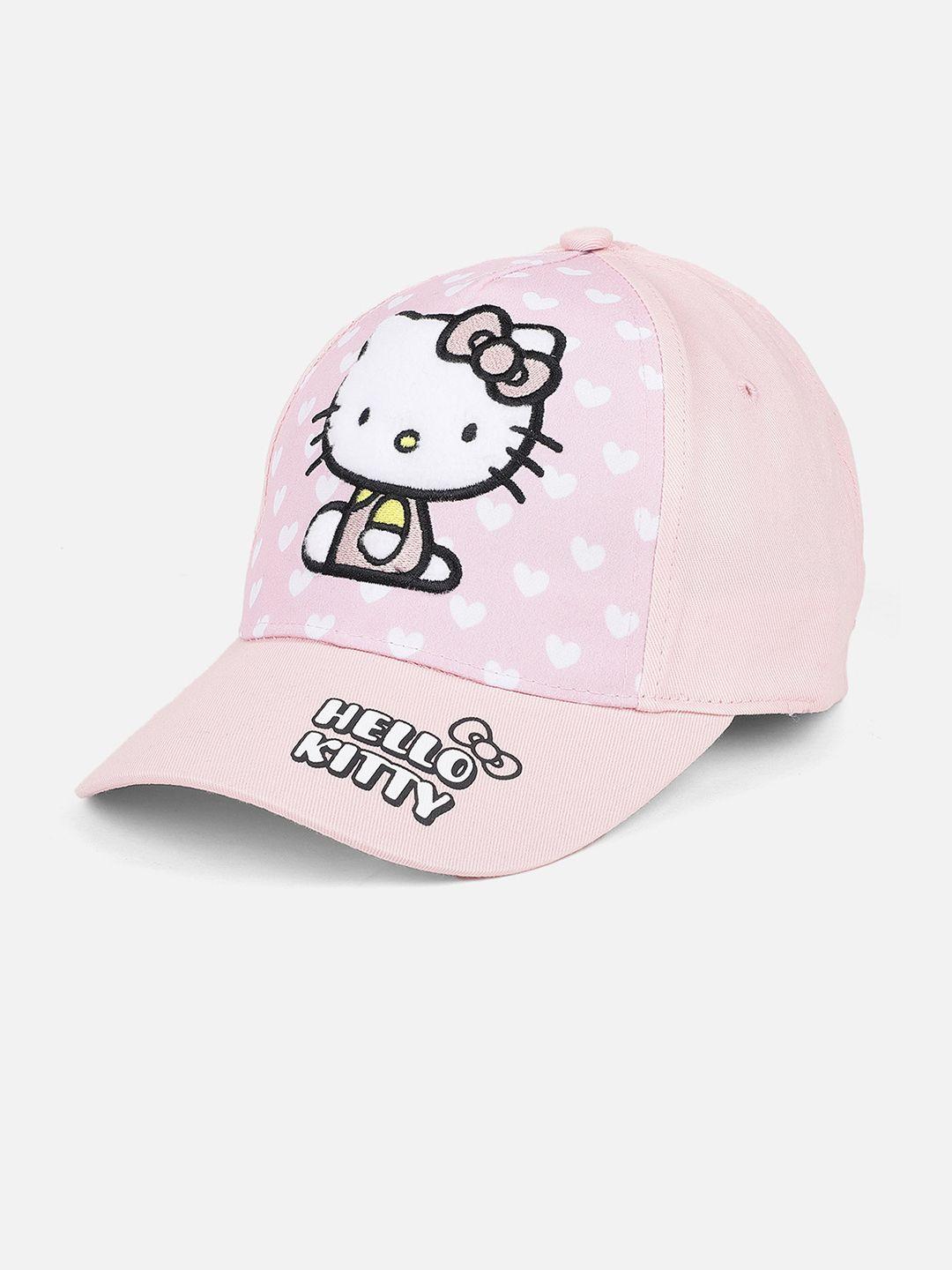 Kids Ville Girls Pink Hello Kitty Featured Caps