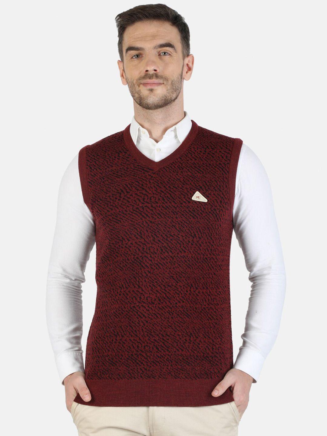 monte-carlo-men-maroon-&-black-animal-printed-sweater-vest