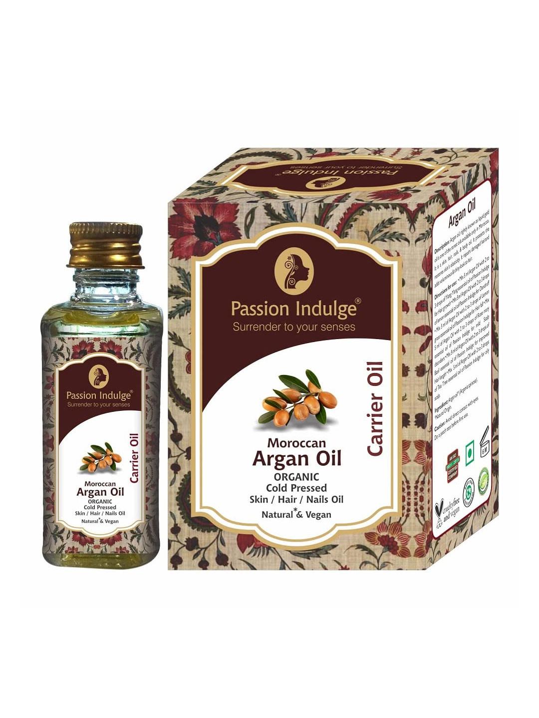 Passion Indulge Pure Moroccan Argan Oil Hair and Skin Care Cold Pressed Carrier Oil 60 ml