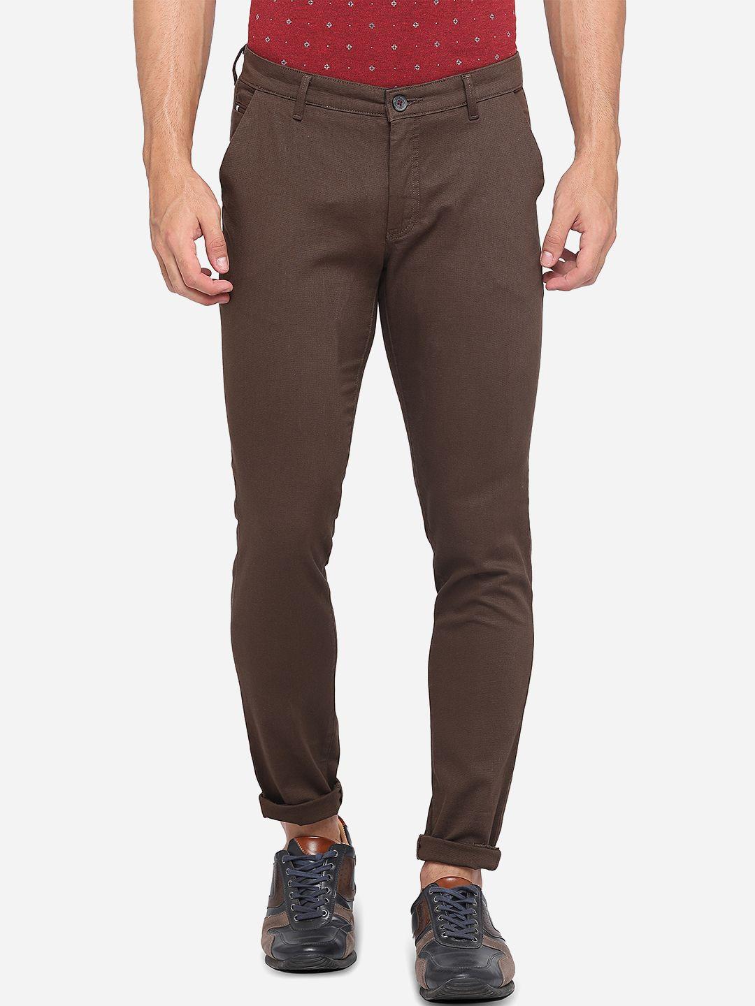 greenfibre-men-olive-brown-slim-fit-easy-wash-chinos-trousers