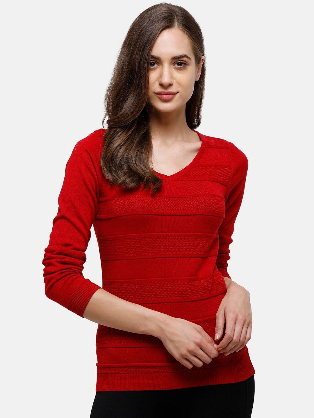 98-degree-north-women-red-pure-cotton-pullover