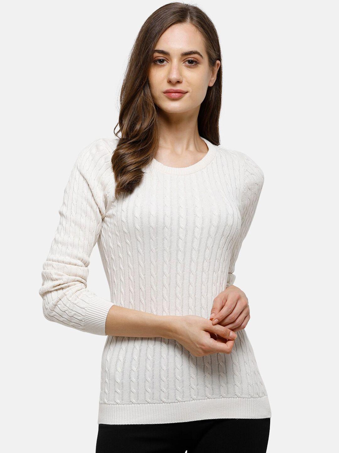 98-degree-north-women-off-white-pure-cotton-pullover