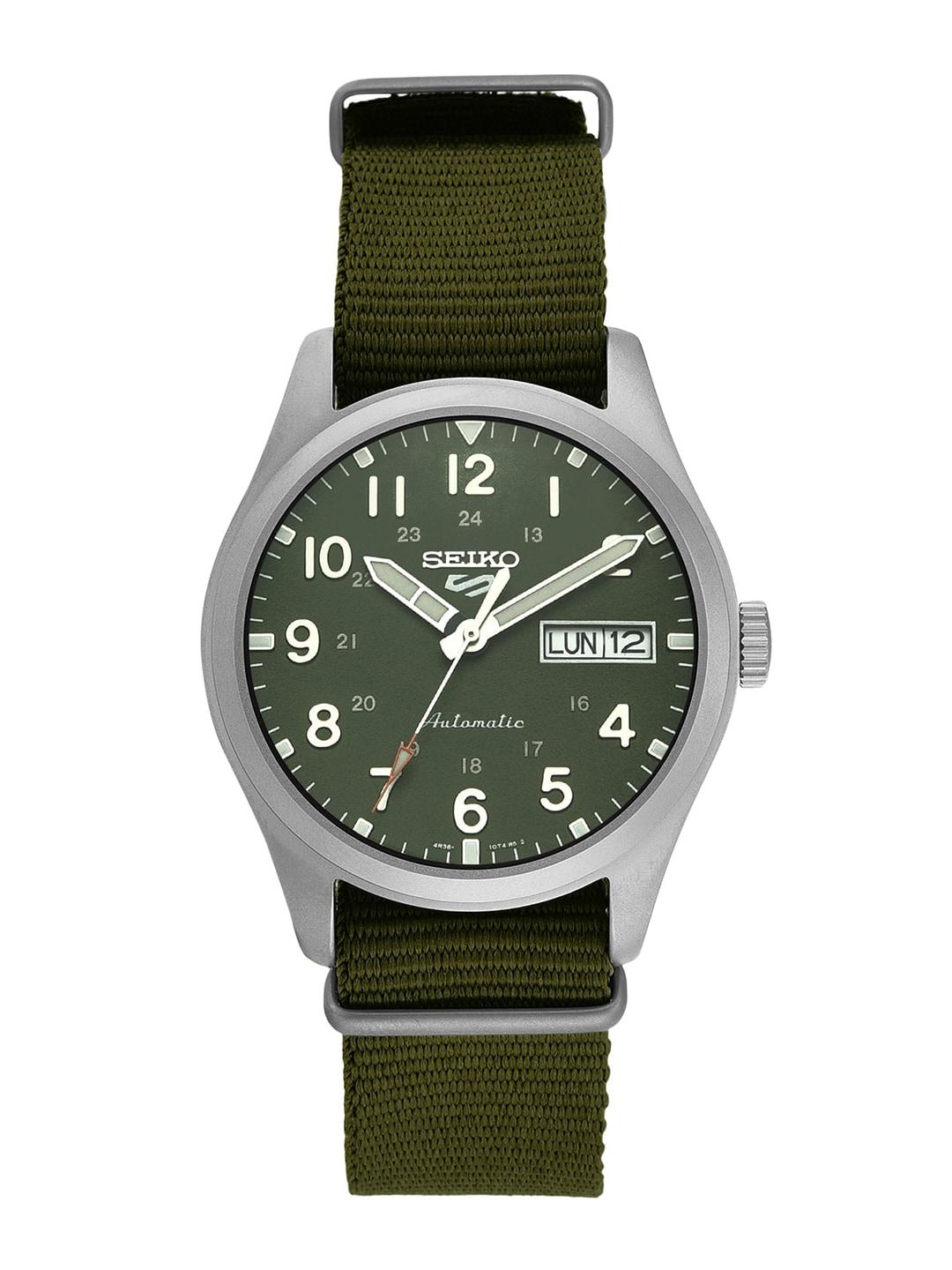 SEIKO Men Green Dial & Green Straps Analogue Automatic Watch - SRPG33K1