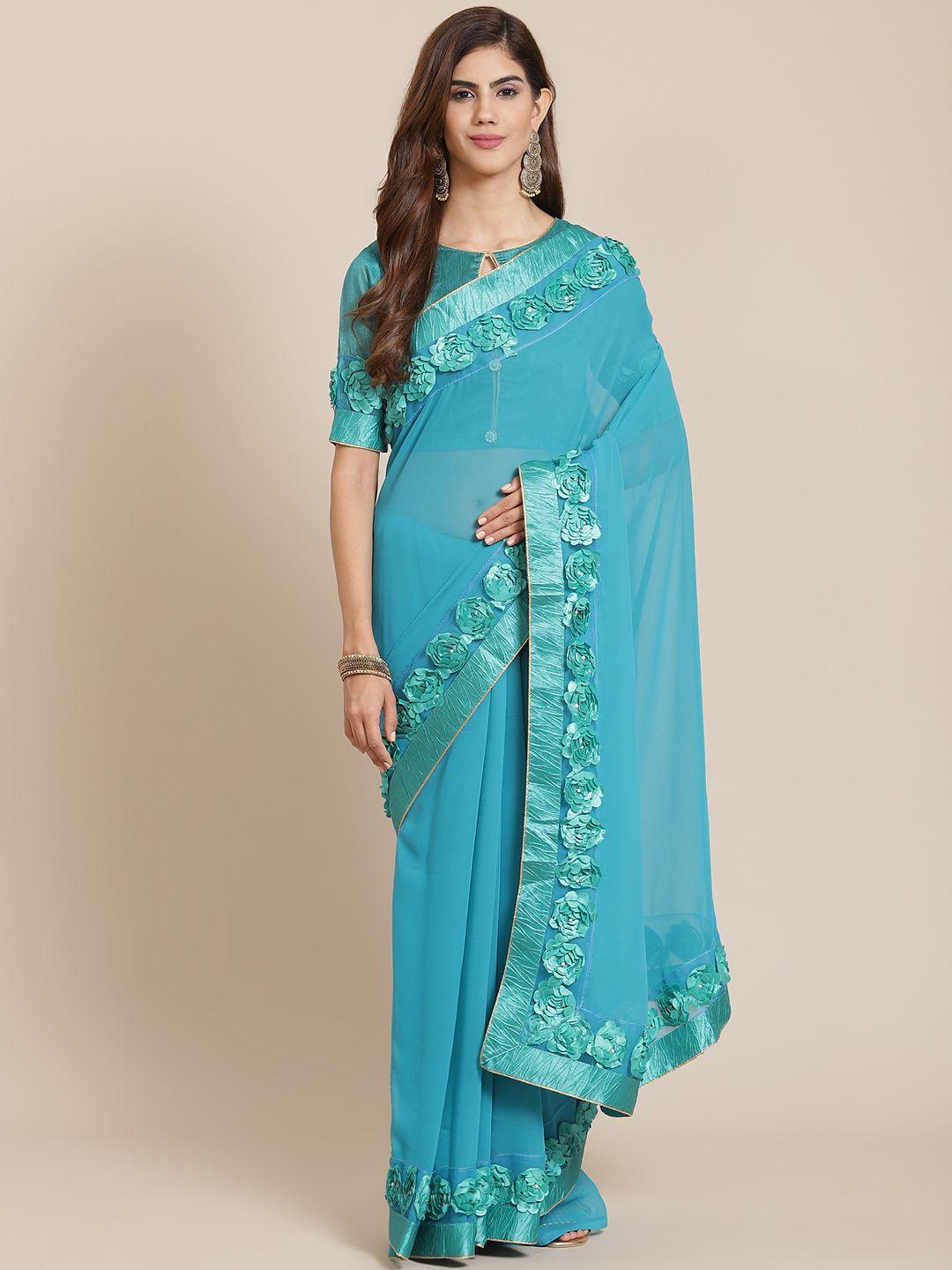 serona-fabrics-turquoise-blue-embellished-pure-georgette-saree