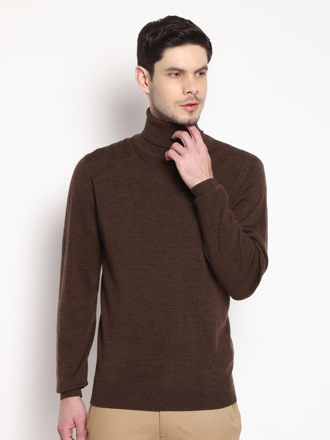 Blackberrys Men Brown Printed Regular Fit Capris  Pullover Sweater