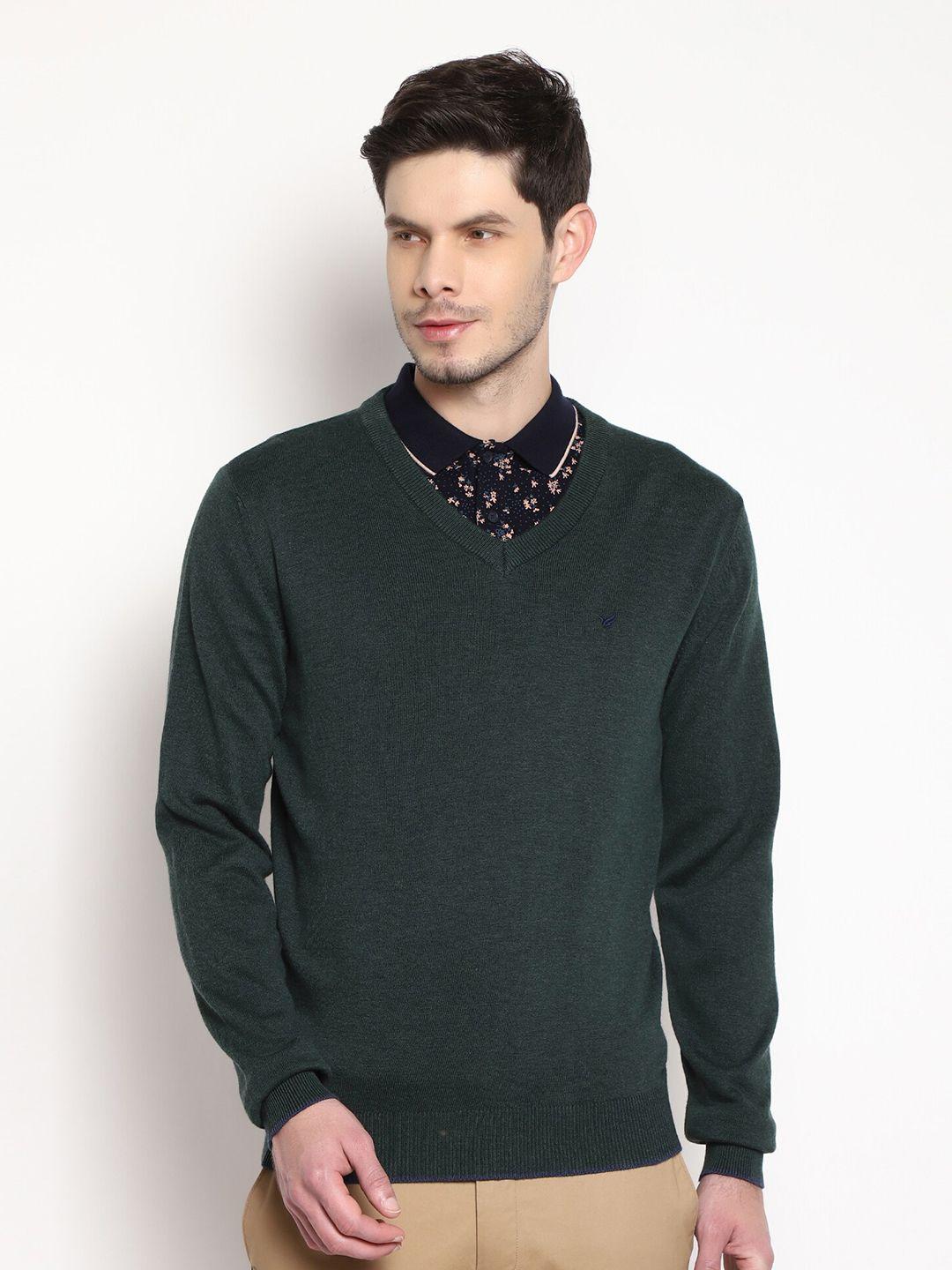 blackberrys-men-green-solid-pullover-sweater