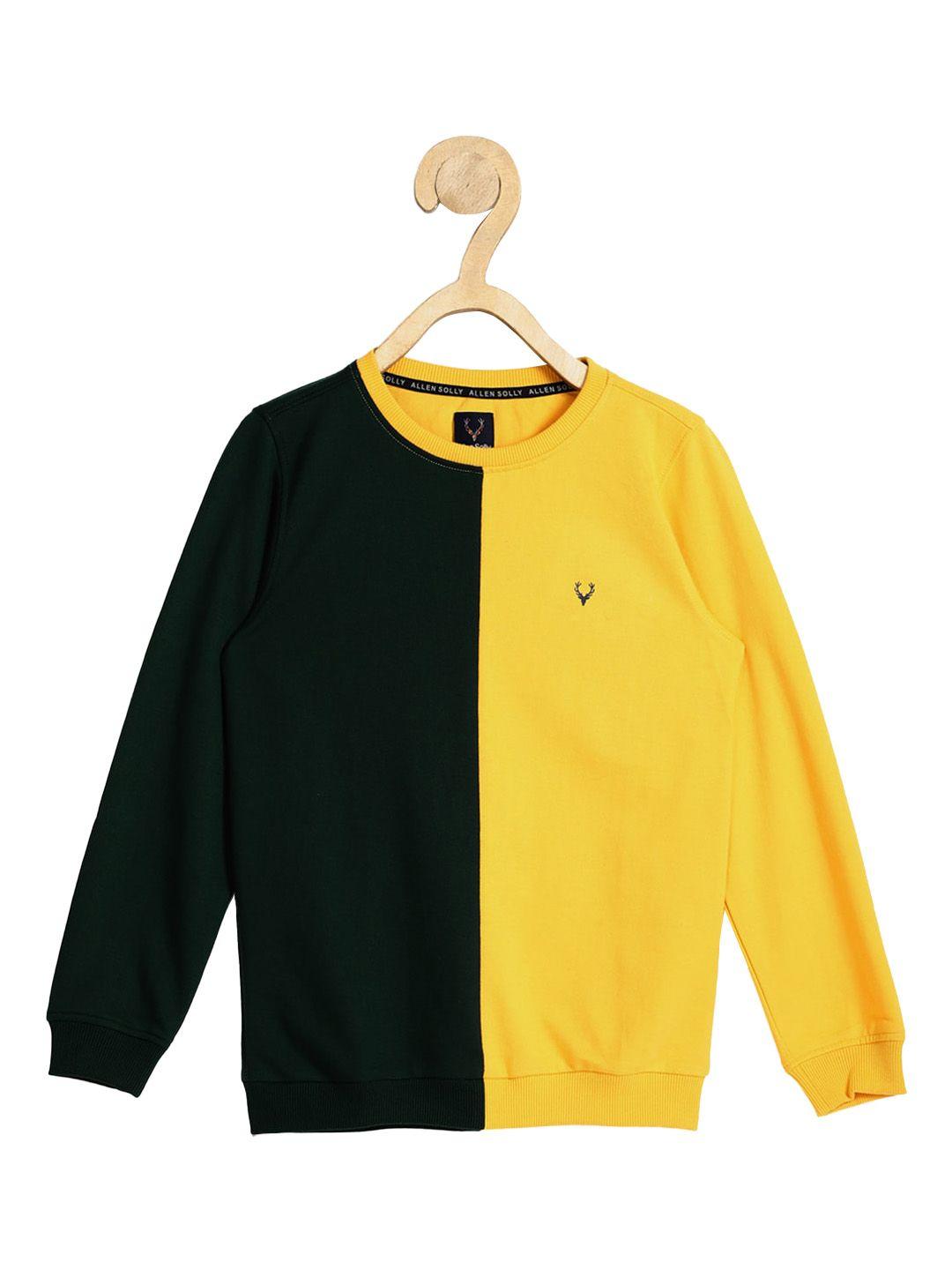 allen-solly-junior-boys-yellow-&-black-colourblocked-sweatshirt
