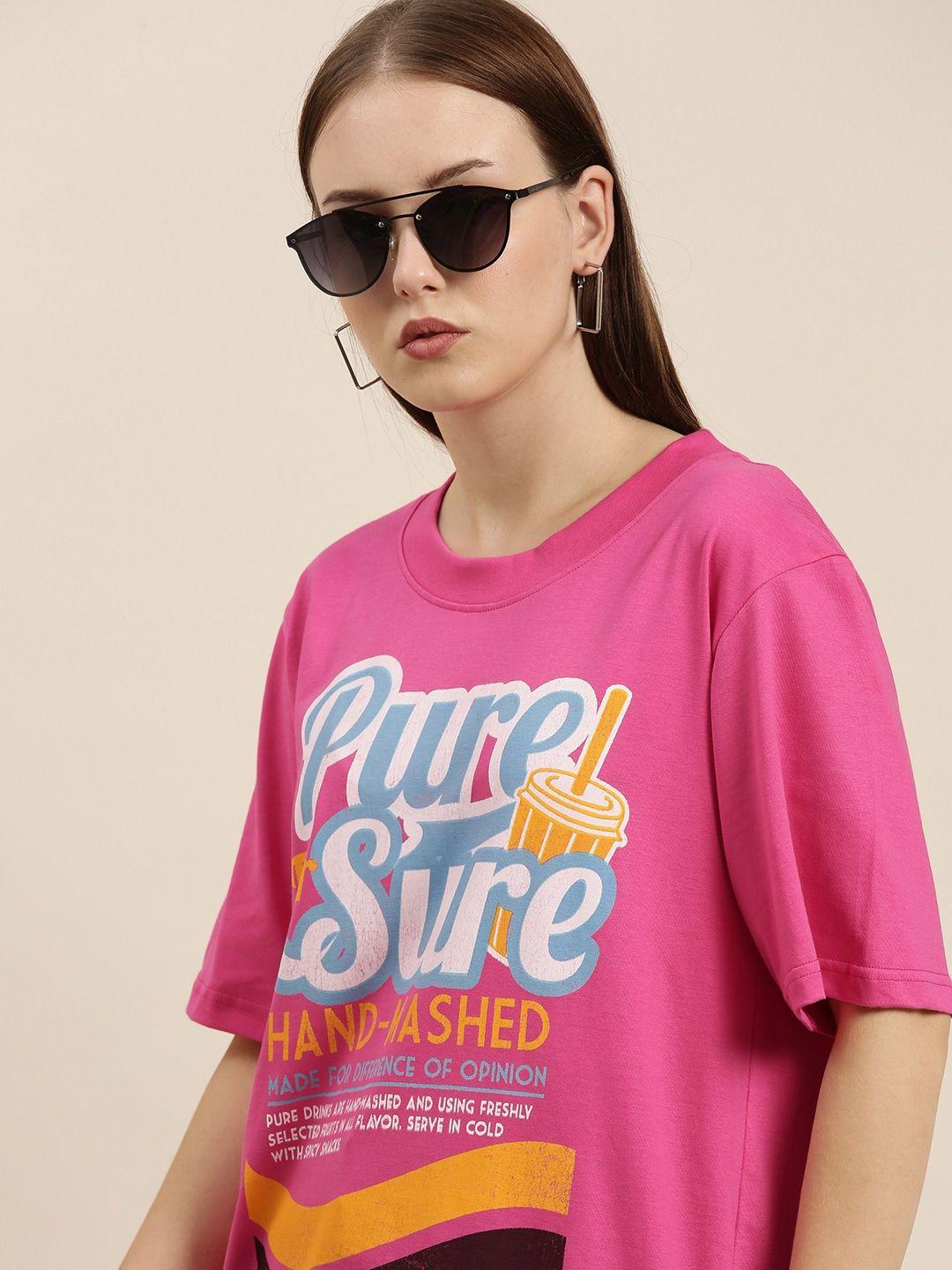 difference-of-opinion-women-pink-printed-pure-cotton-loose-pure-cotton-t-shirt