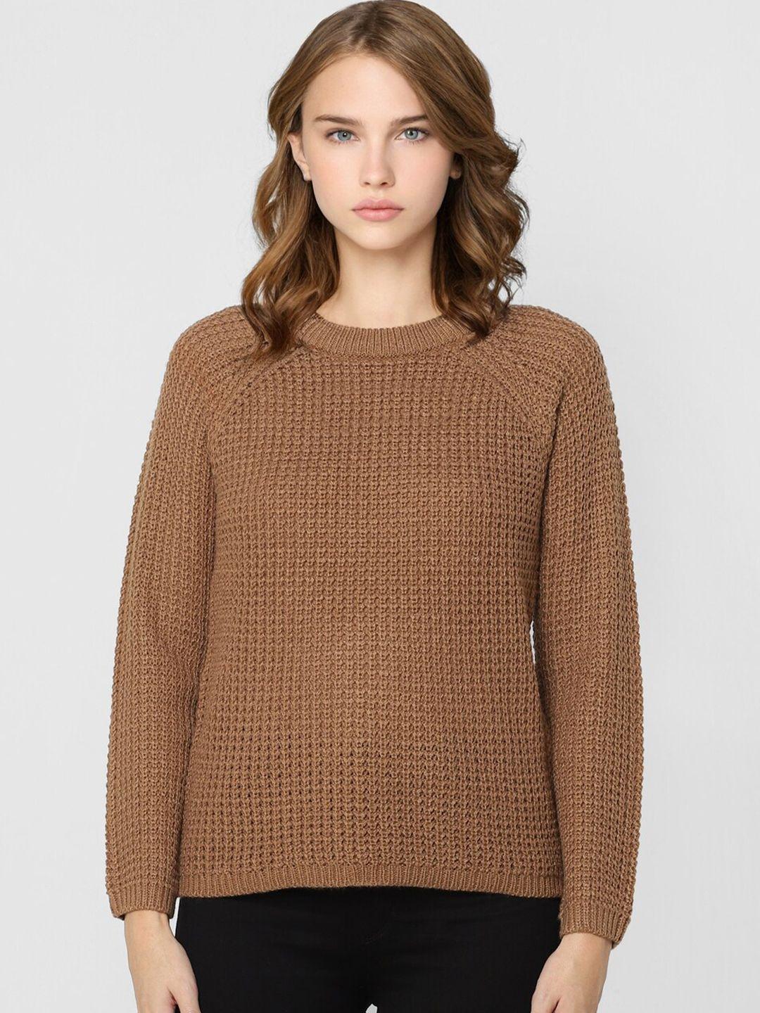 only-women-brown-pure-acrylic-pullover