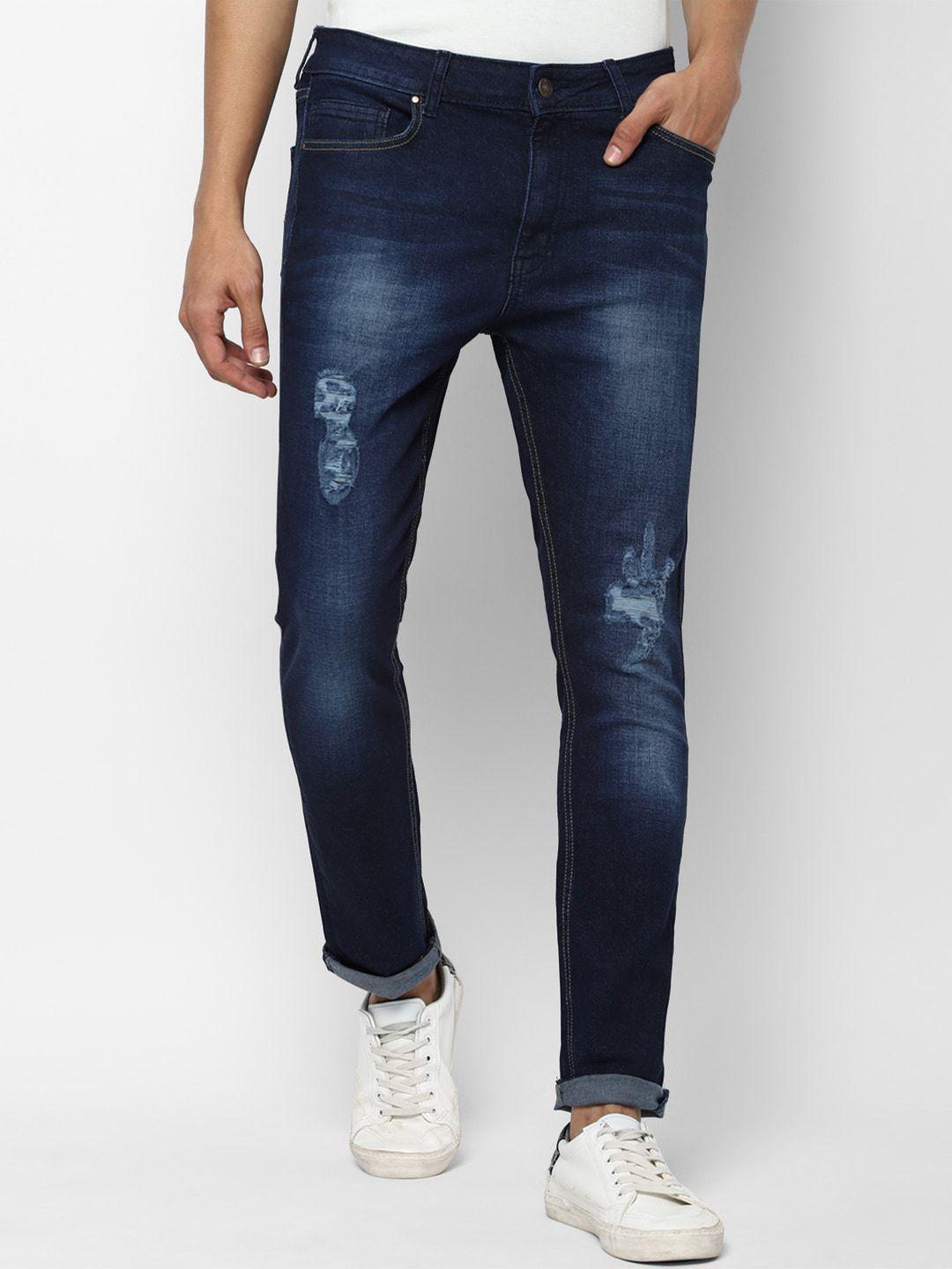forever-21-men-blue-slim-fit-mildly-distressed-heavy-fade-stretchable-jeans