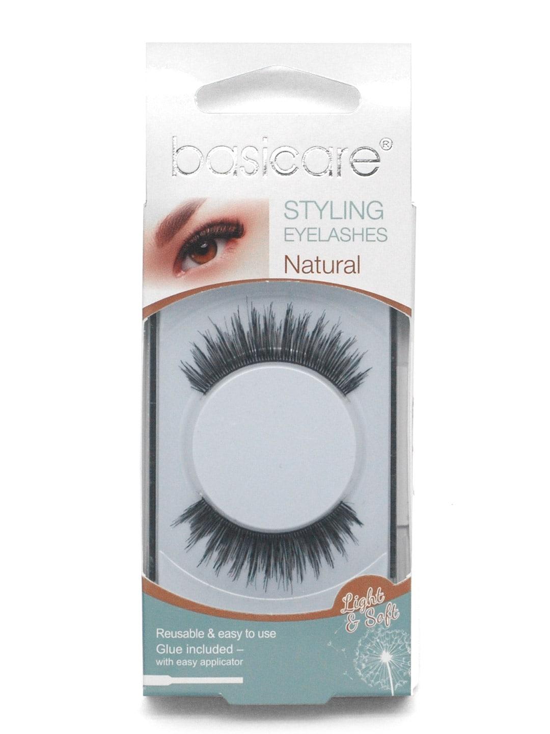 basicare Black Styling Eyelashes With Latex Glue & Nature Hair