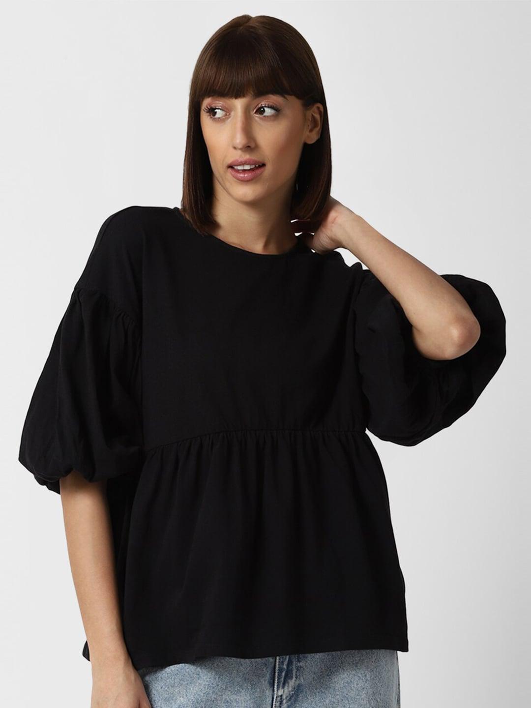 forever-21-black-a-line-top-with-balloon-sleeve