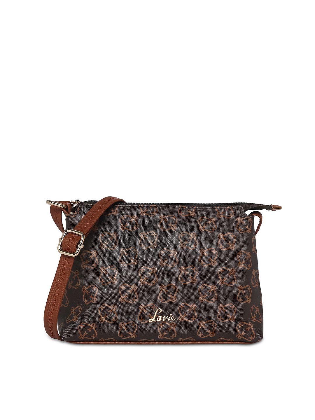lavie-topmo-brown-printed-trendy-sling-bag