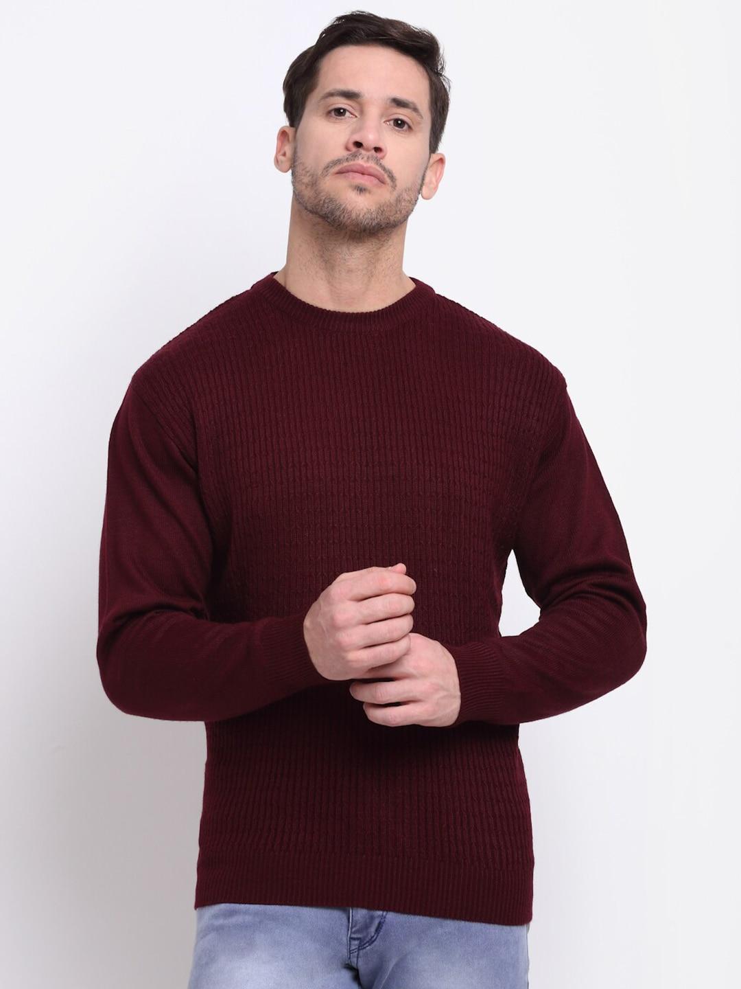cantabil-men-maroon-woollen-pullover