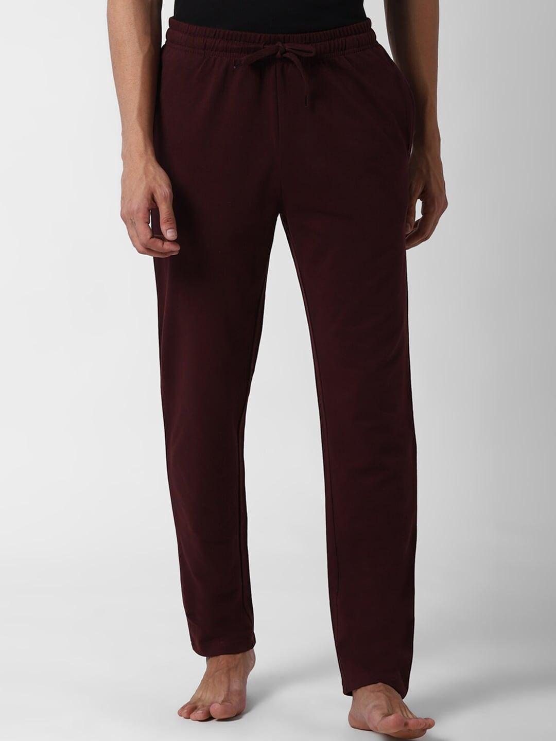 peter-england-men-maroon-solid-pure-cotton-lounge-pants