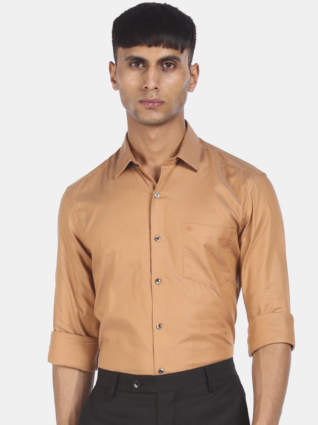 arrow-men-orange-opaque-casual-shirt