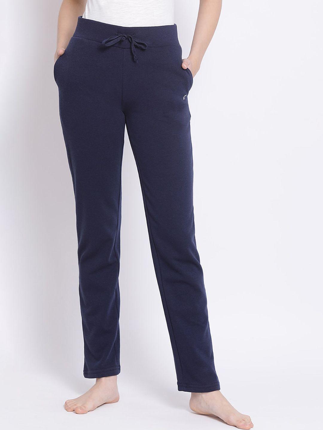 Kanvin Women Navy Blue Solid Lounge Pants