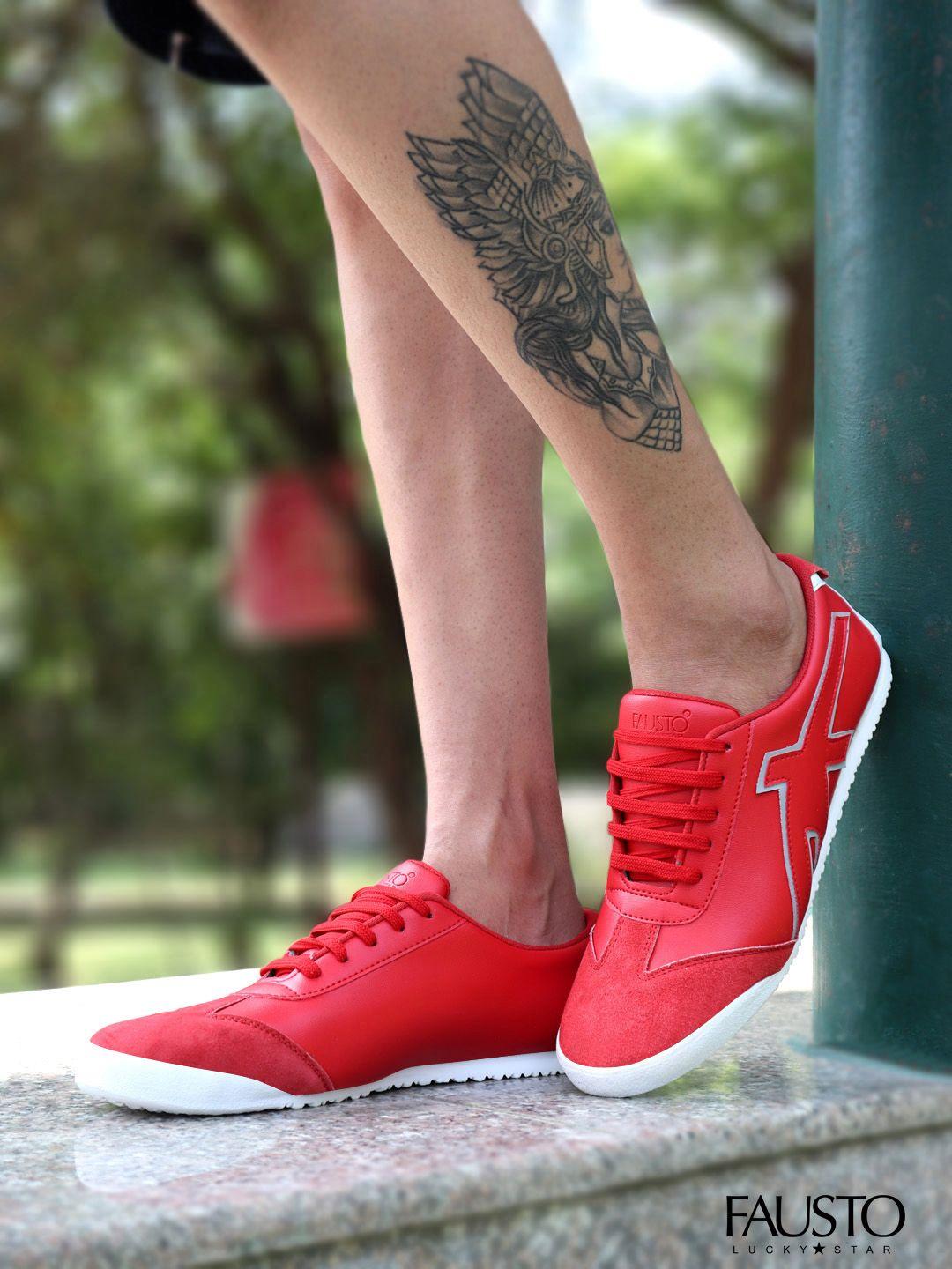 fausto-men-red-woven-design-pu-sneakers