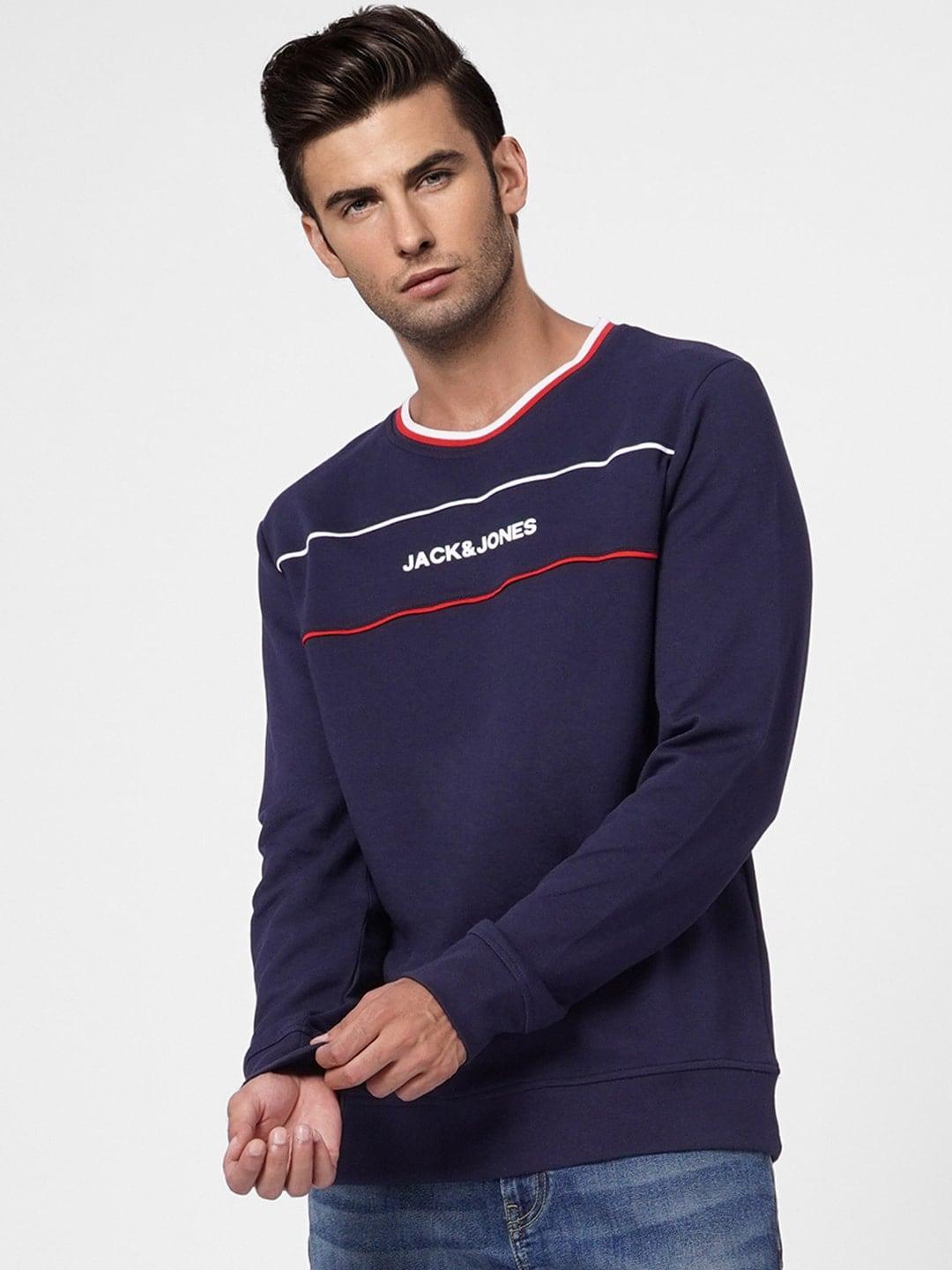jack-&-jones-men-navy-blue-&-white-brand-logo-printed-cotton-sweatshirt