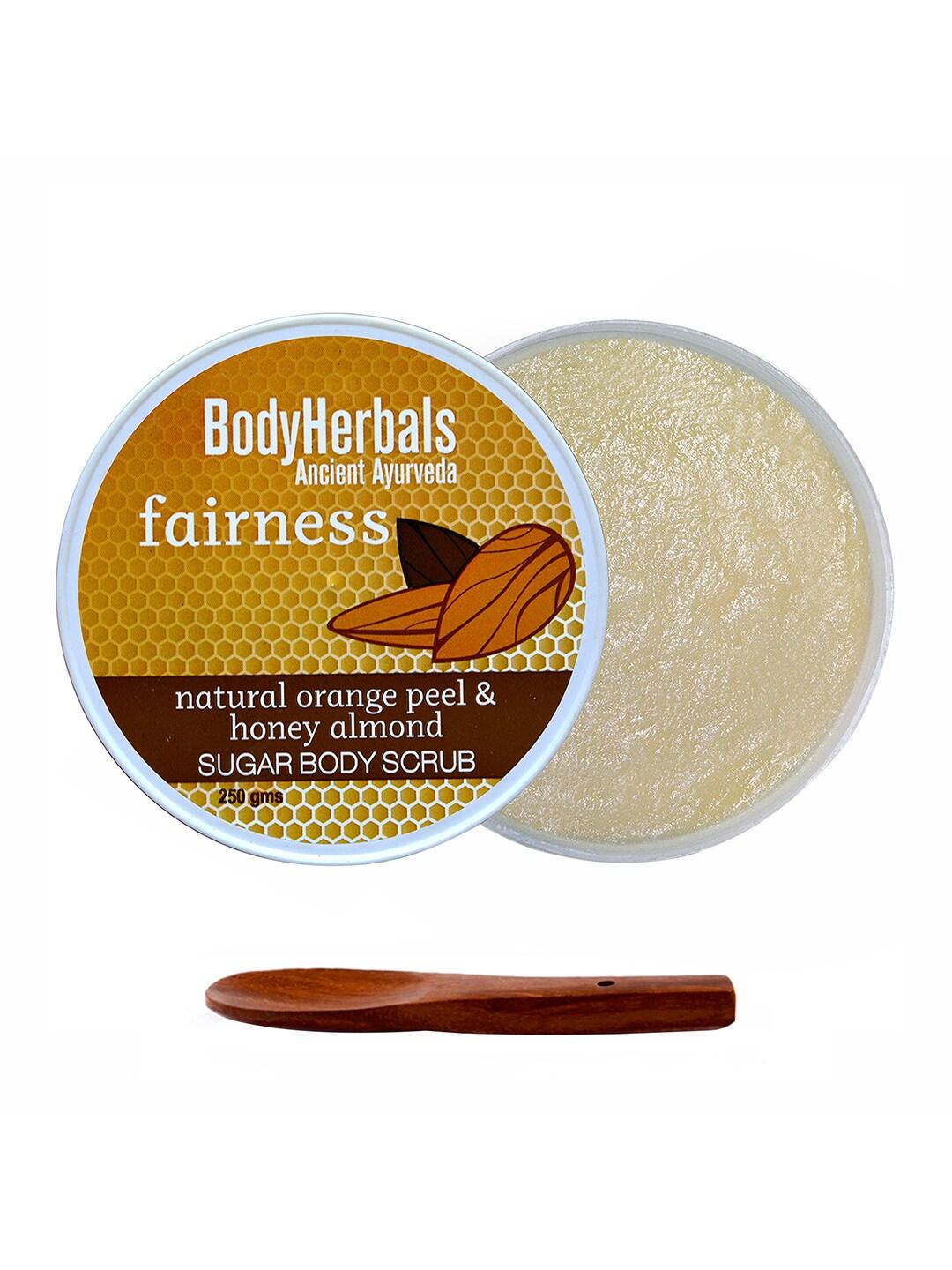 BodyHerbals Orange Peel, Honey & Almond Sugar Body Scrub 250 g