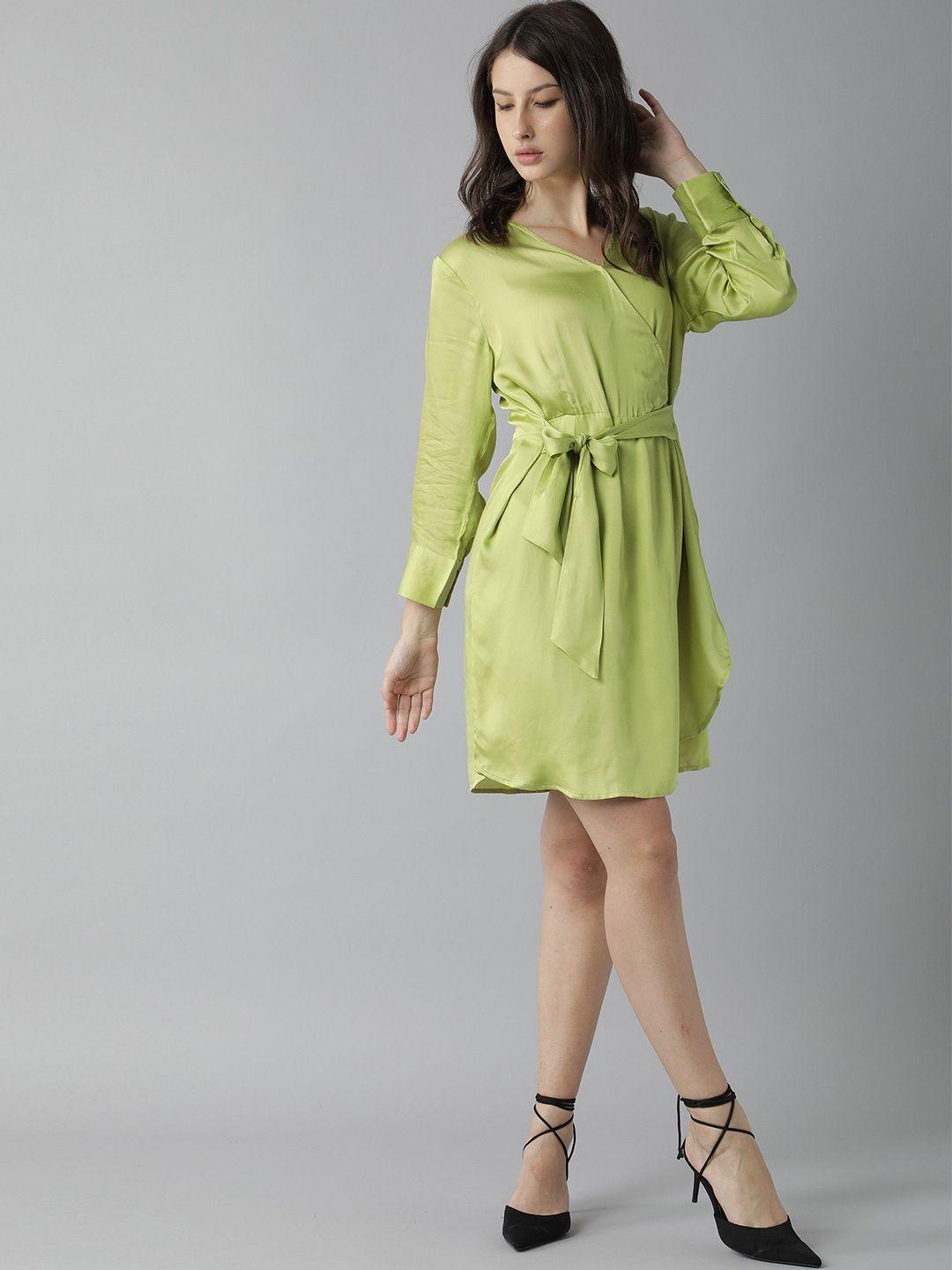 rareism-green-wrap-dress