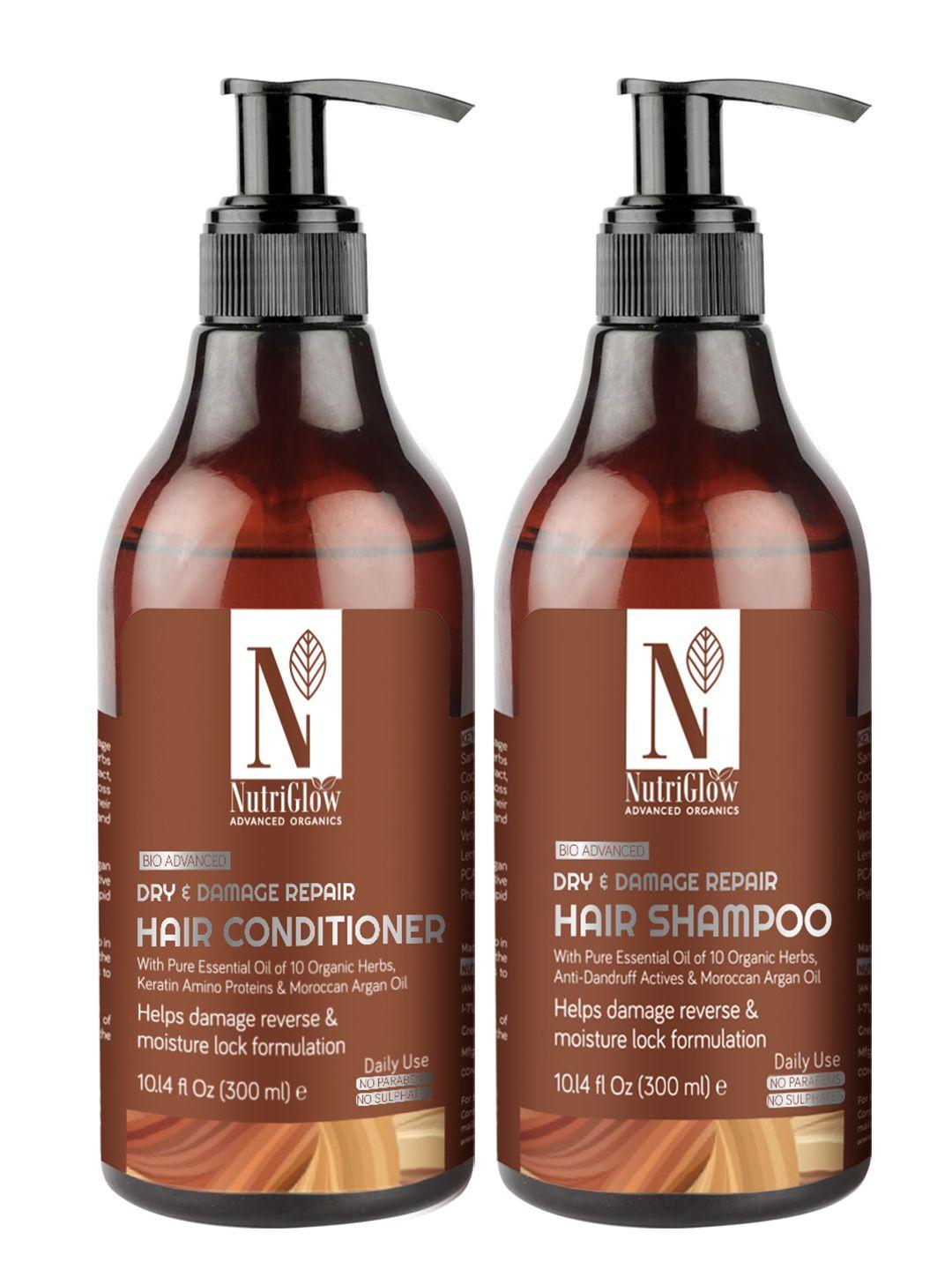 nutriglow-advanced-organics-sustainable-dry-&-damage-repair-hair-shampoo-&-hair-conditioner-300ml-each