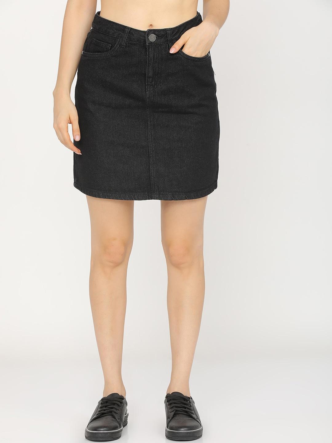 tokyo-talkies-women-black-solid-denim-pure-cotton-a-line-mini-skirt