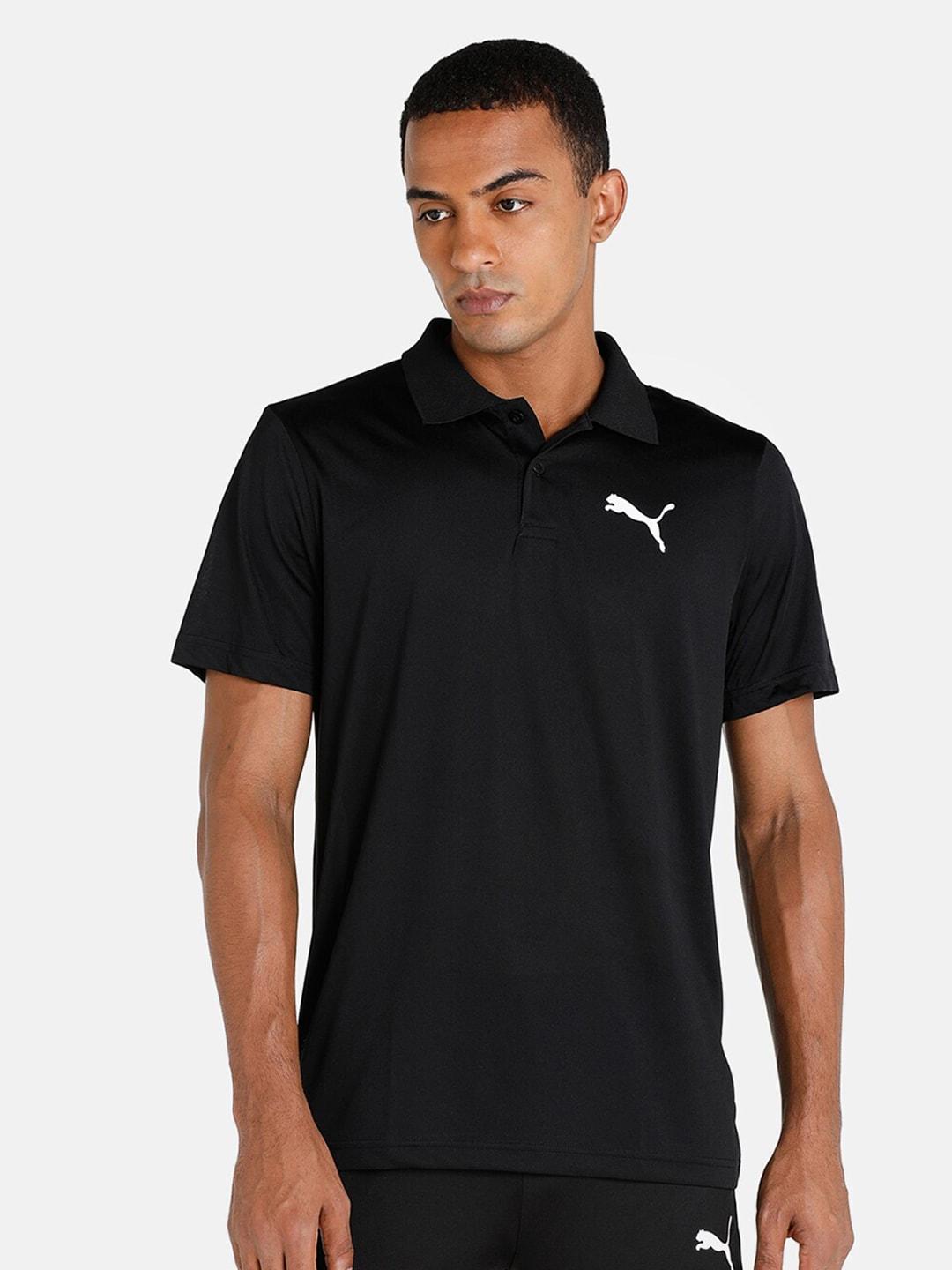 Puma Men Black Sports Polo Tshirt