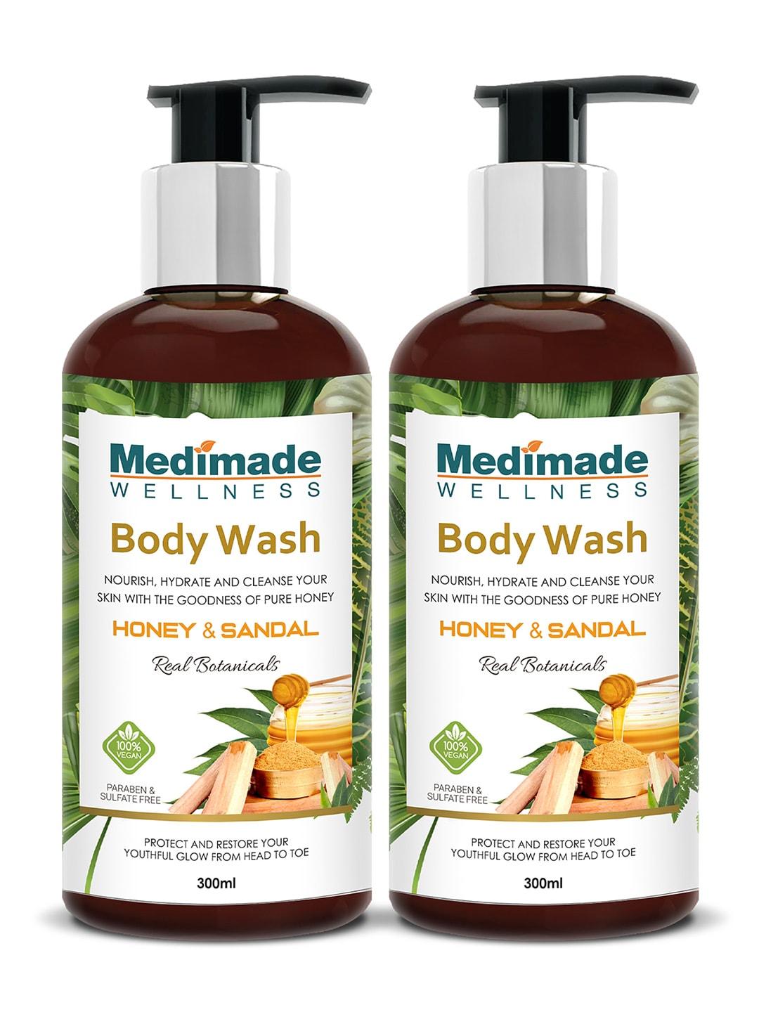 Medimade Pack of 2 Honey and Sandal Body Wash