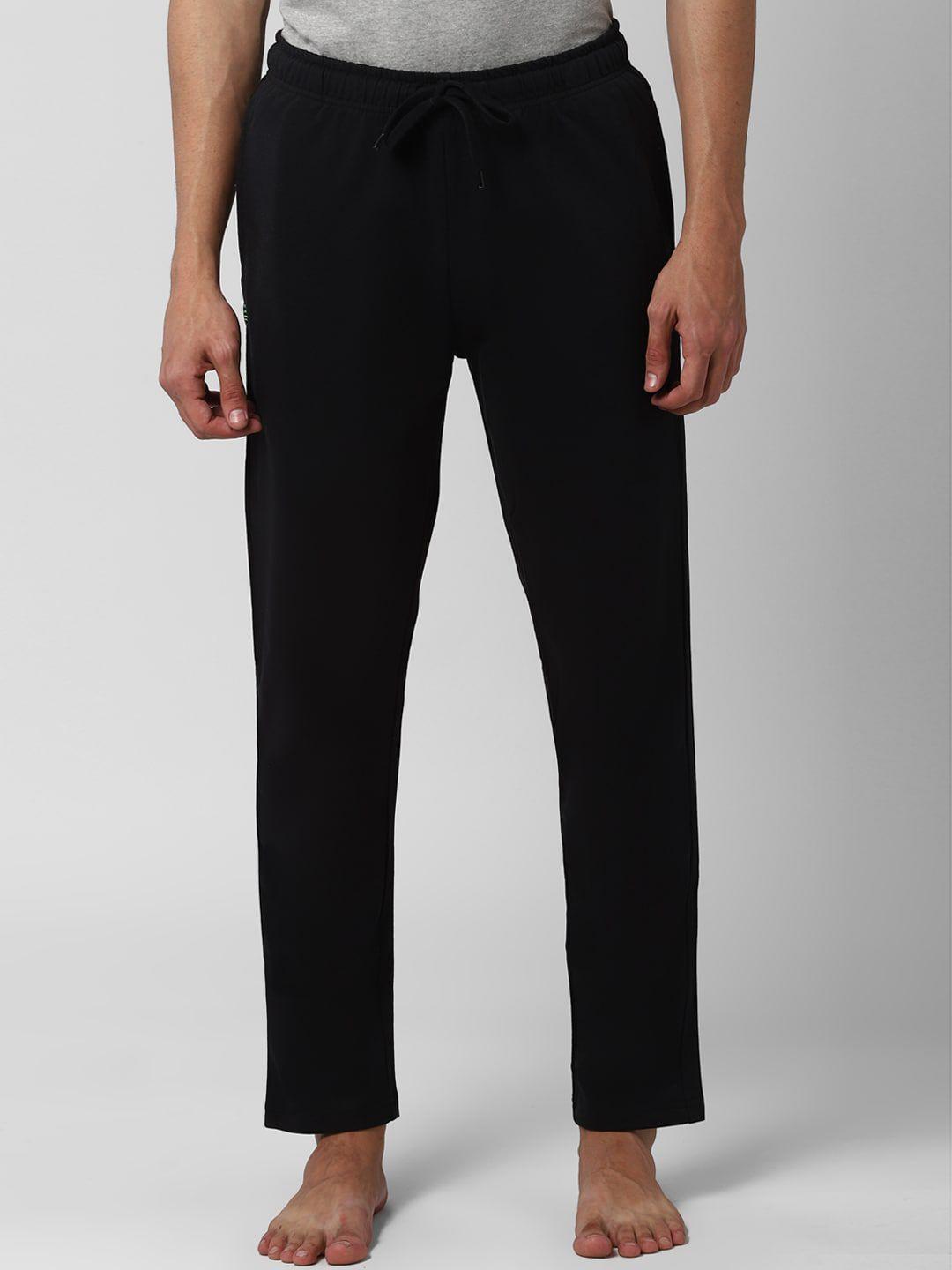 peter-england-men-black-solid-pure-cotton-straight-lounge-pants