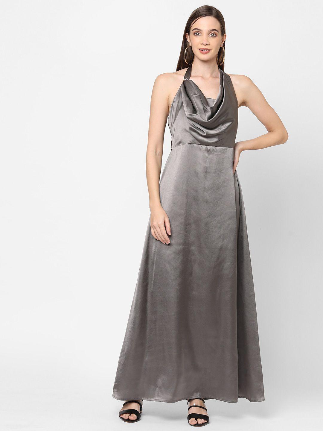 mish-charcoal-grey-halter-neck-satin-maxi-dress