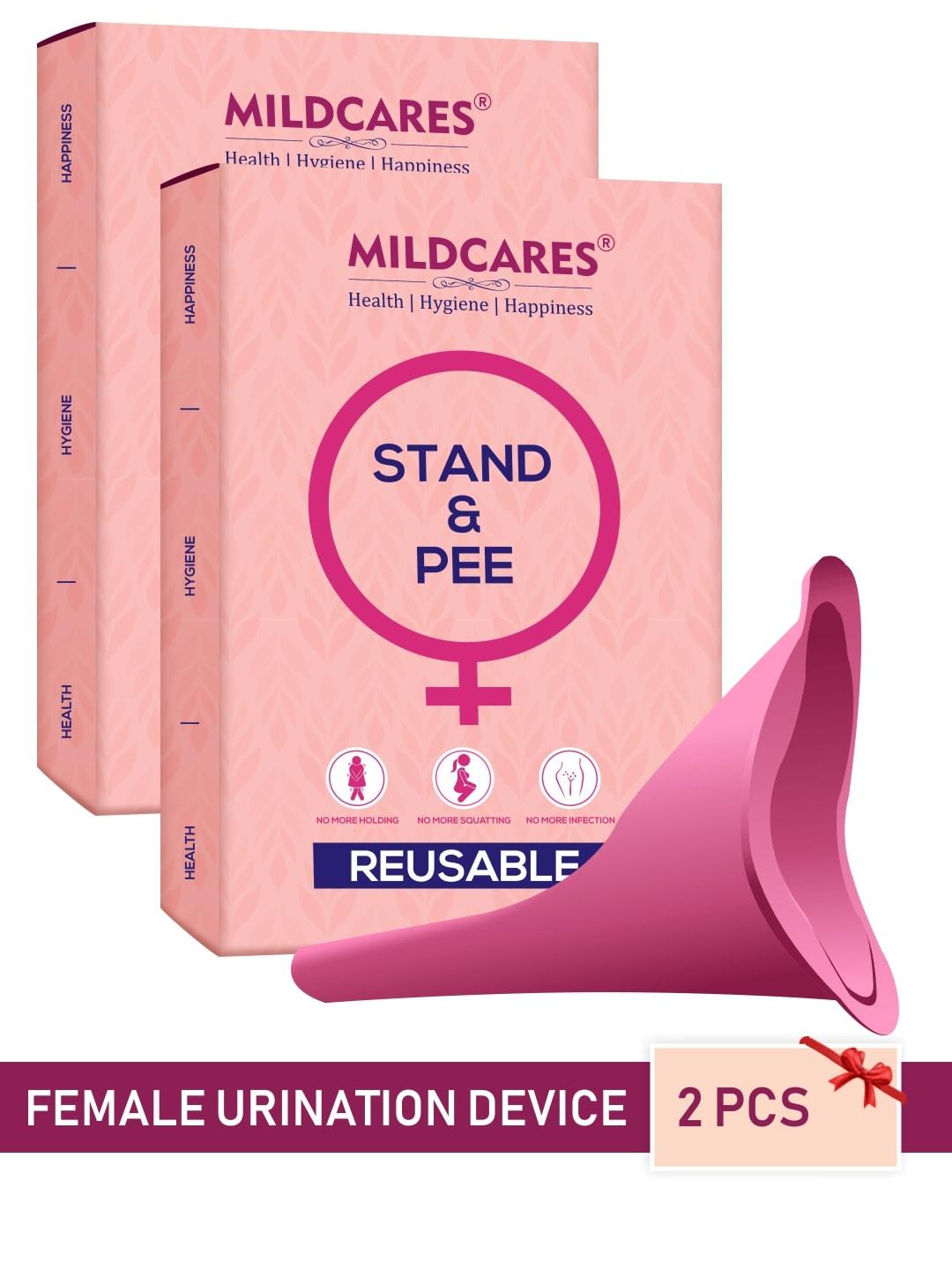 MILDCARES Women Set Of 2 Reusable Stand and Pee Urination Funnel