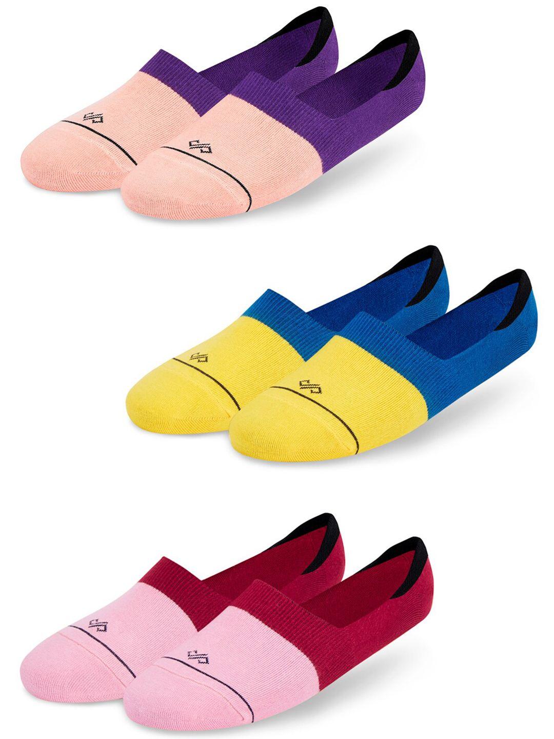 Dynamocks Pack Of 3 Colourblocked Shoe Liners