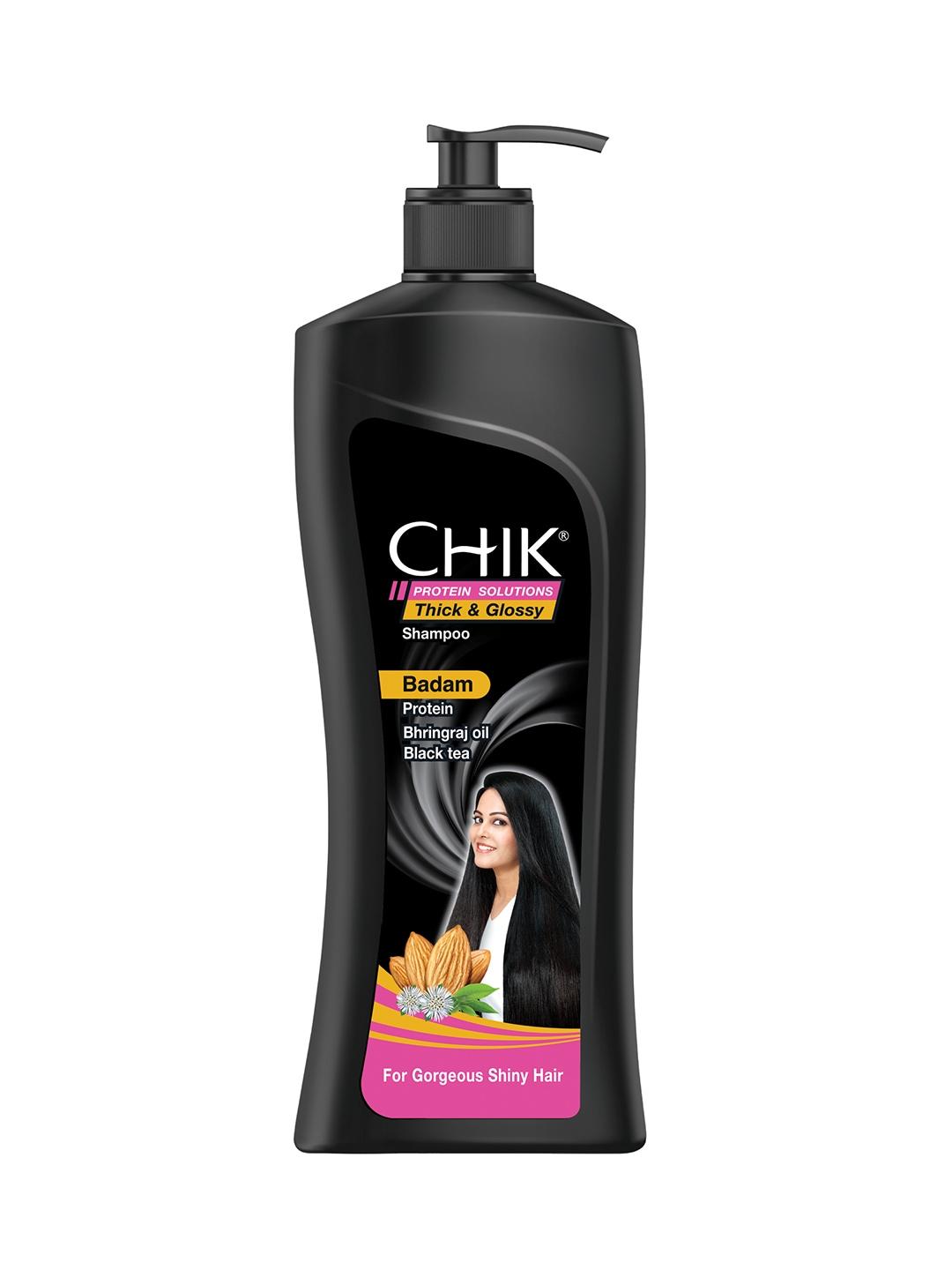 Chik Protein Solutions Thick & Glossy Shampoo with Badam & Bhringraj Oil - 340 ml