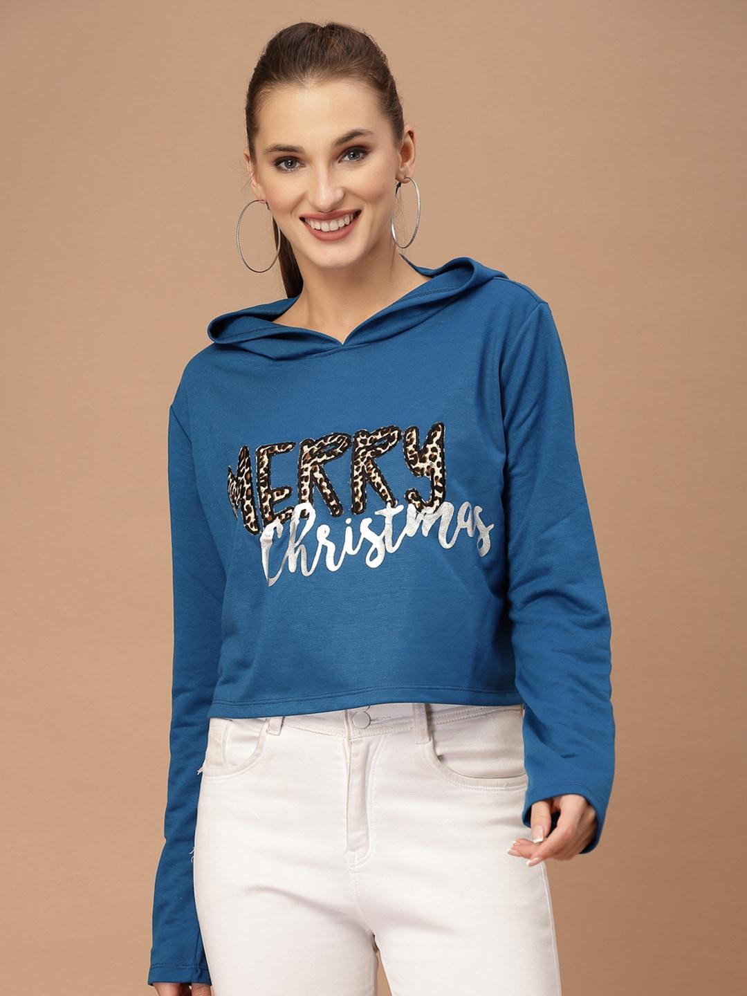 kassually-women-blue-typography-christmas-update-sweatshirt