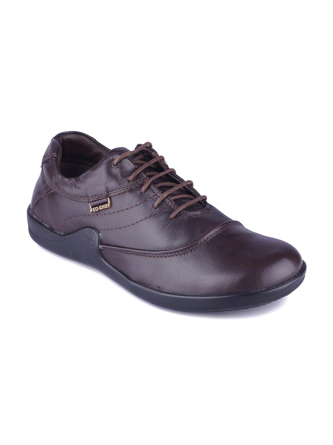 Red Chief Men Brown Leather Sneakers