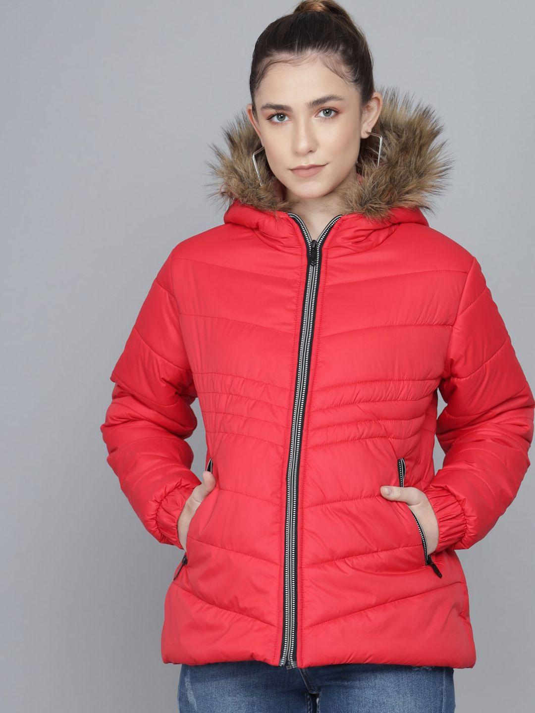kotty-women-red-lightweight-padded-jacket