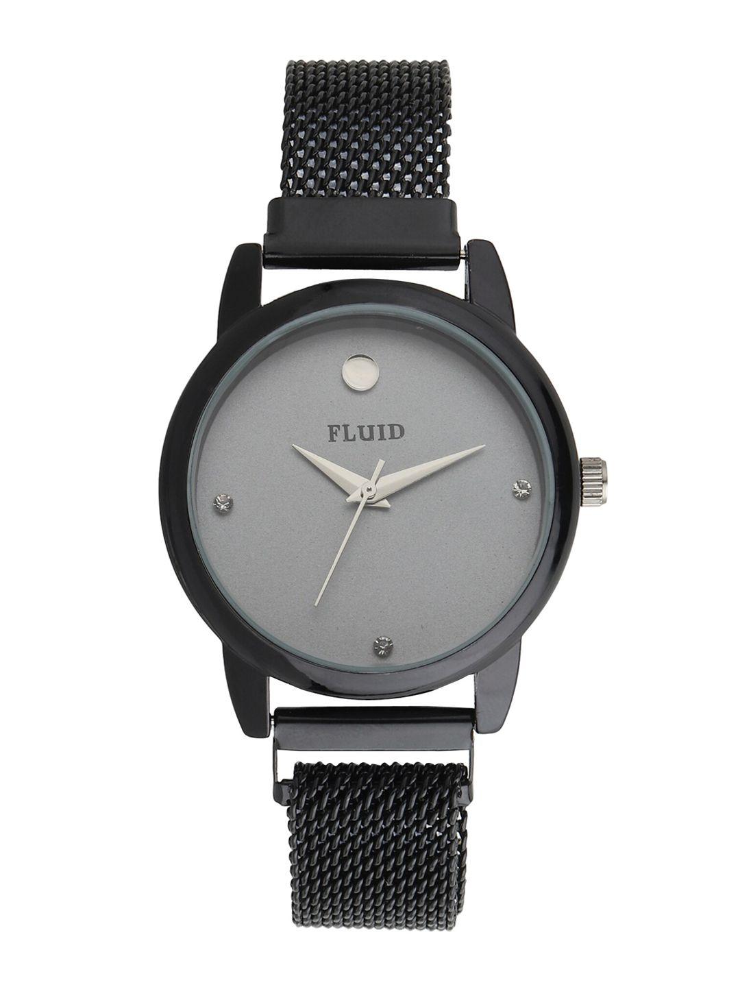 fluid-men-grey-embellished-dial-&-black-bracelet-style-straps-analogue-watch-fl-815l-gry