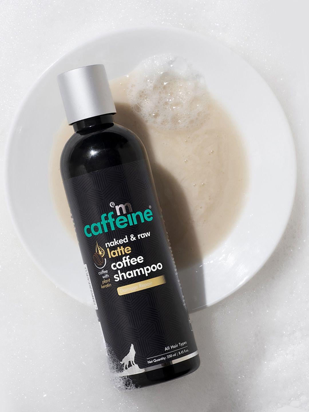 MCaffeine Latte Coffee Shampoo for Damage Repair with Coconut Milk & Keratin