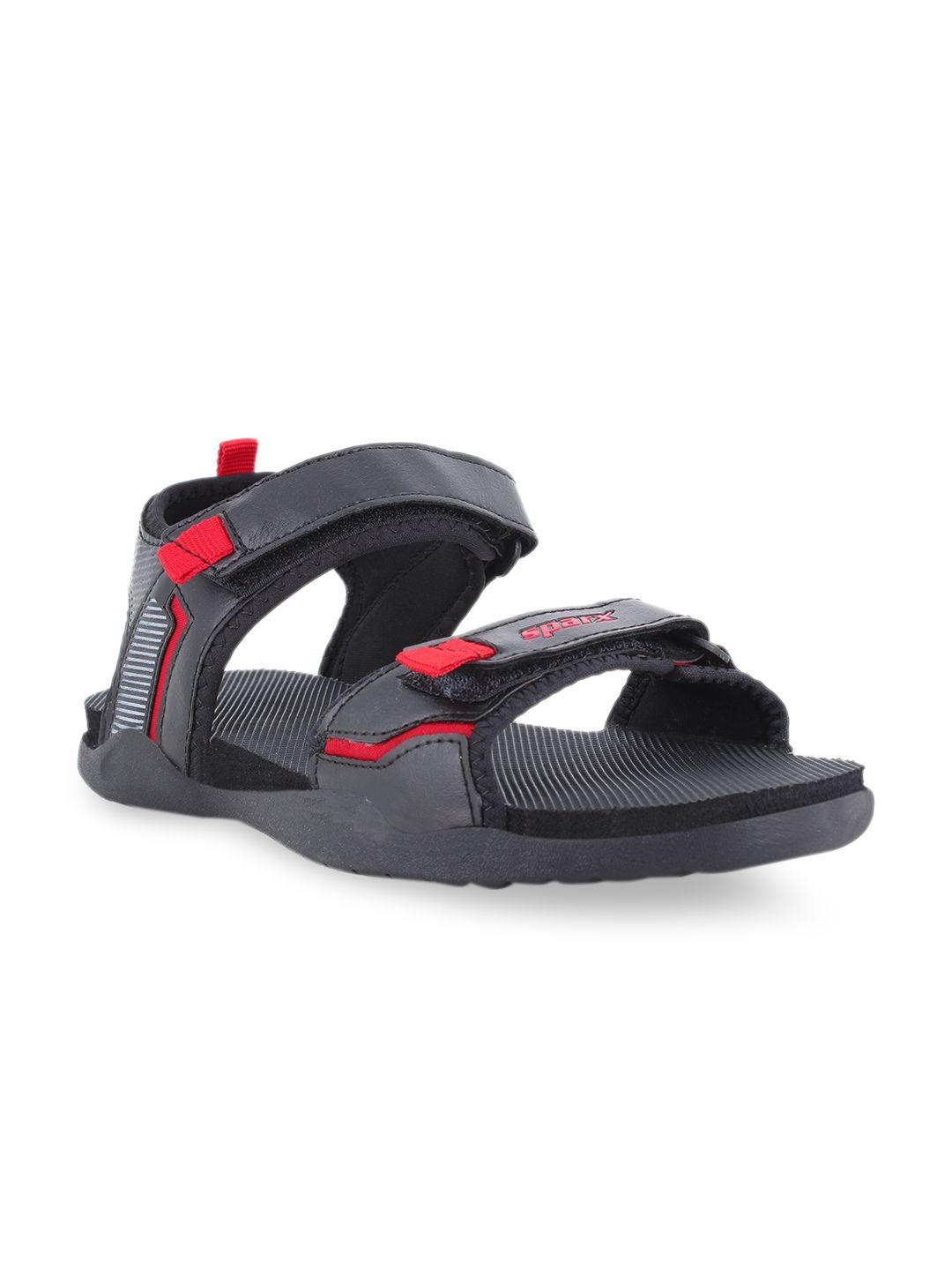 sparx-men-black-&-red-solid-floater-sandals
