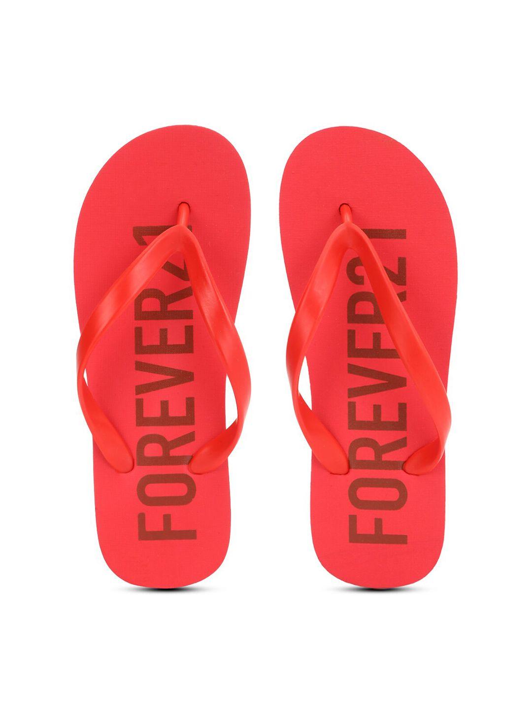 forever-21-men-red-printed-rubber-thong-flip-flops