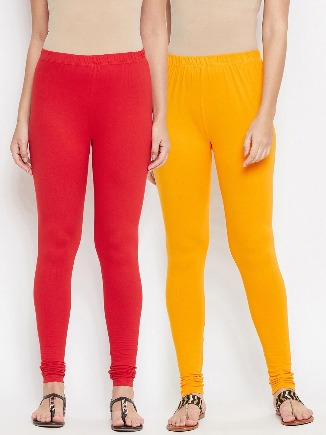 bitterlime-women-pack-of-2-solid-cotton-churidar-length-leggings