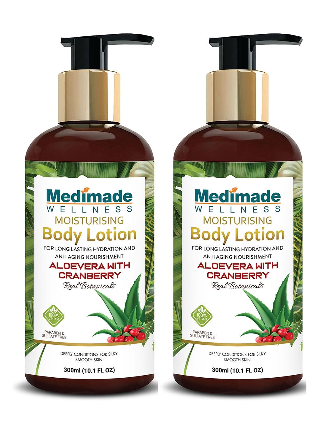 Medimade Pack of 2 Aloevera with Cranberry Moisturizing Body Lotion