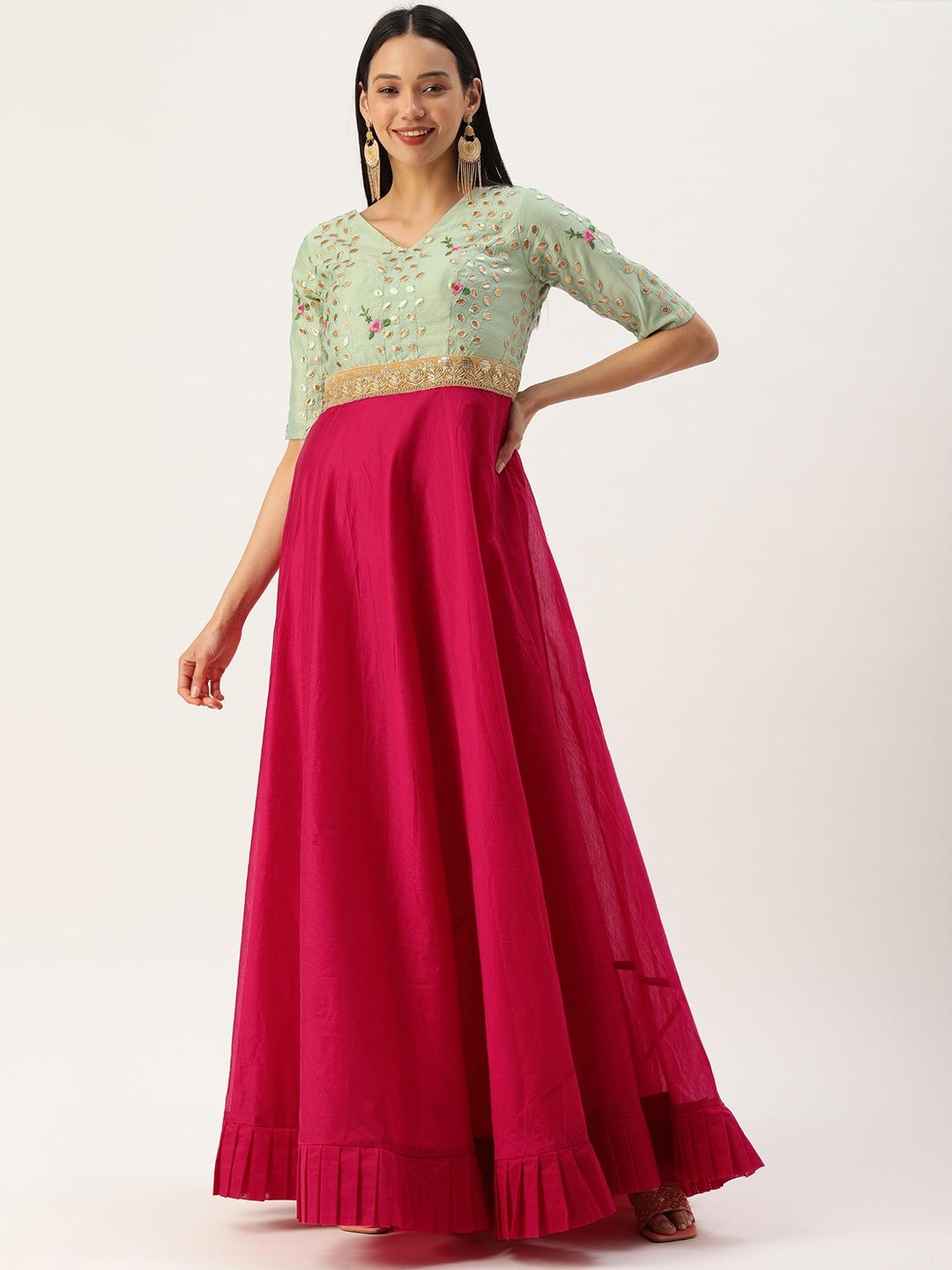 Ethnovog Pink Maxi Dress