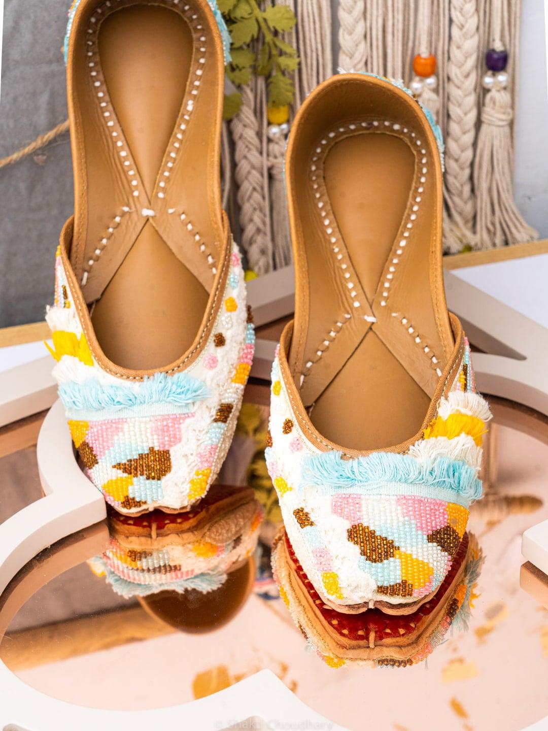 nr-by-nidhi-rathi-women-white-&-pink-hand-embroidered-leather-ethnic-mojaris-flats