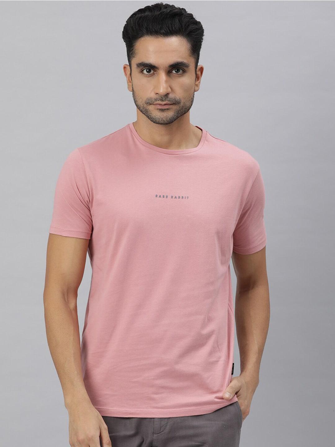 rare-rabbit-men-pink-brand-logo-printed-pure-cotton-slim-fit-t-shirt